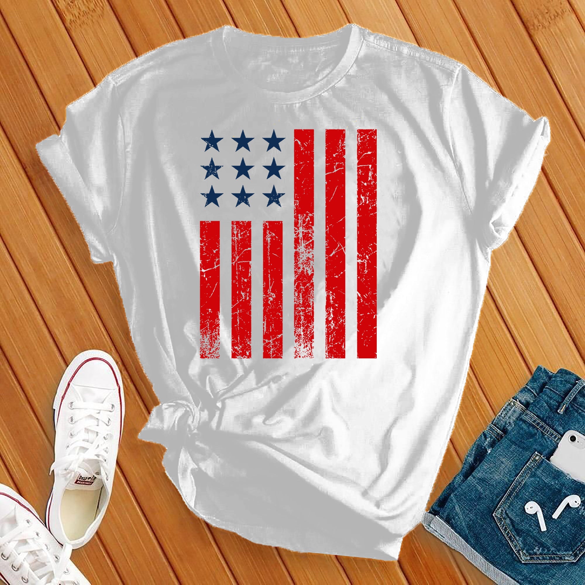 4th of July American Flag Tee - Love Tees