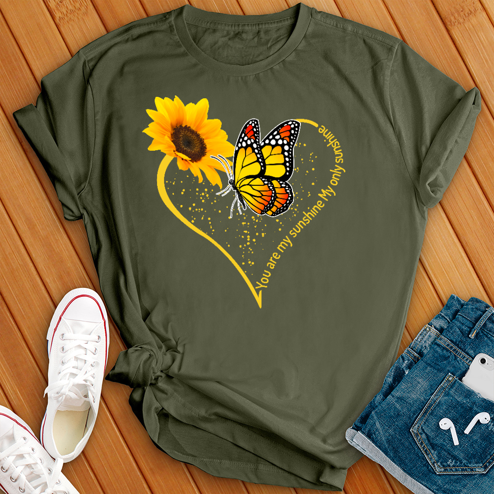 You Are My Sunshine Butterfly Heart Tee