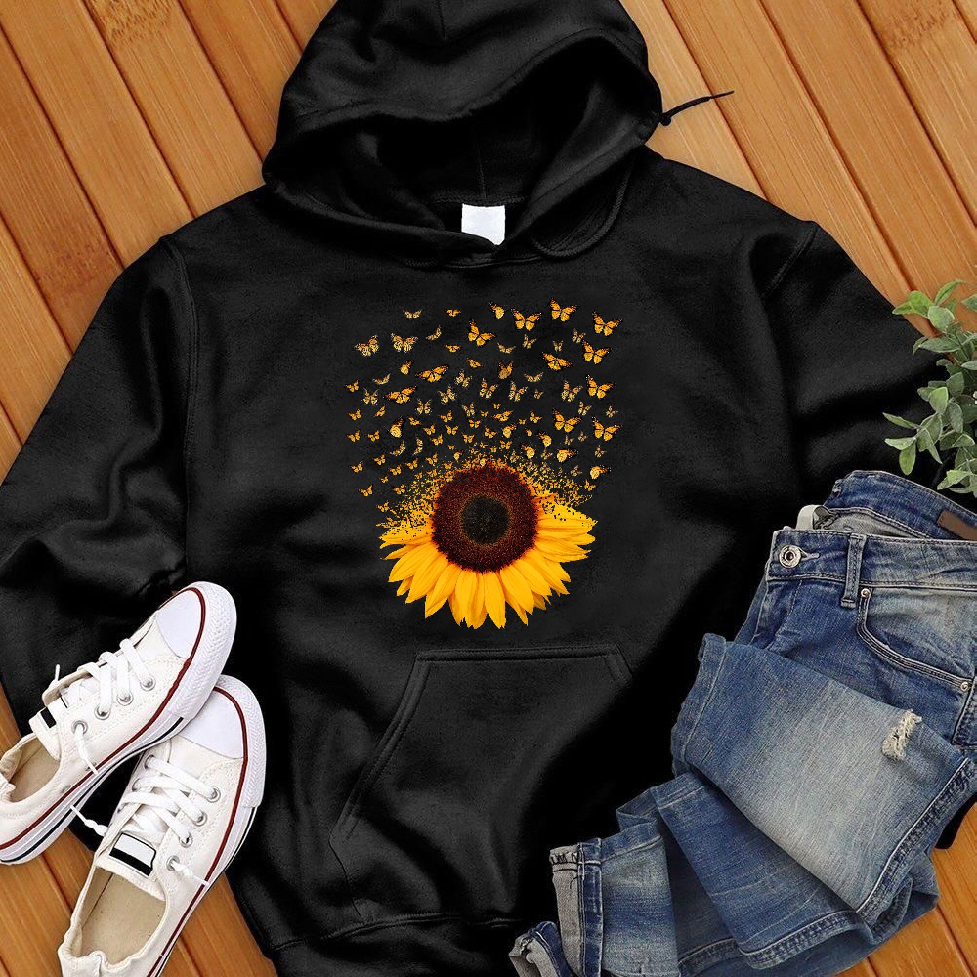 Adorable Butterfly Sunflower Hoodie - Love Tees