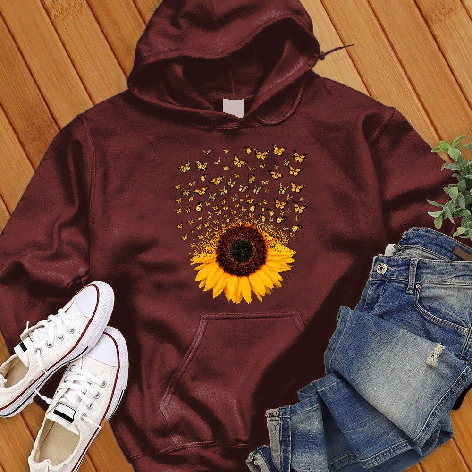 Adorable Butterfly Sunflower Hoodie - Love Tees