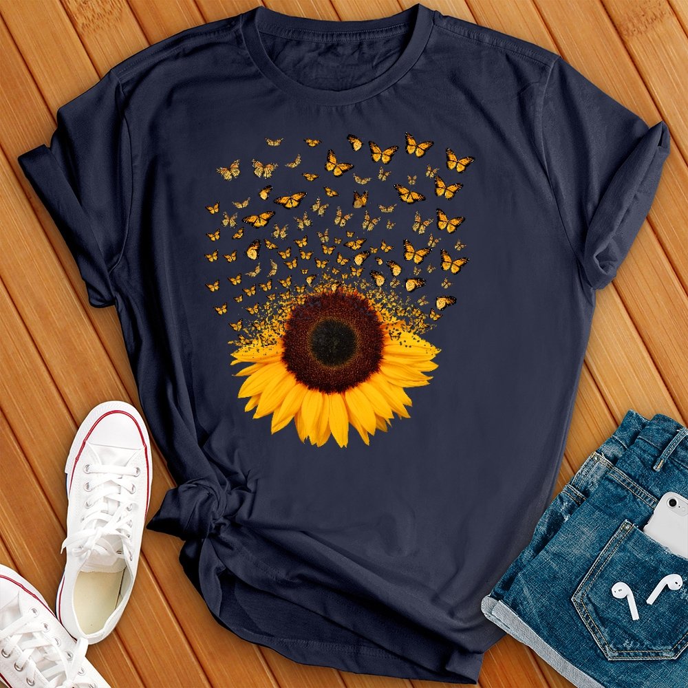 Adorable Butterfly Sunflower Tee - Love Tees