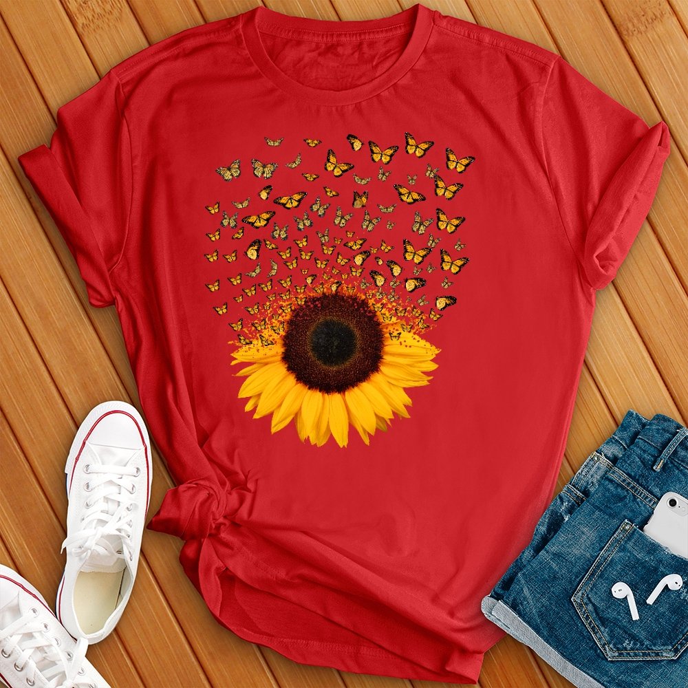 Adorable Butterfly Sunflower Tee - Love Tees