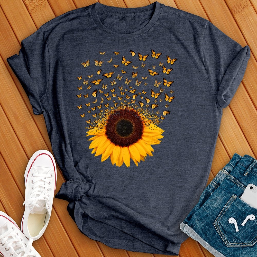 Adorable Butterfly Sunflower Tee - Love Tees