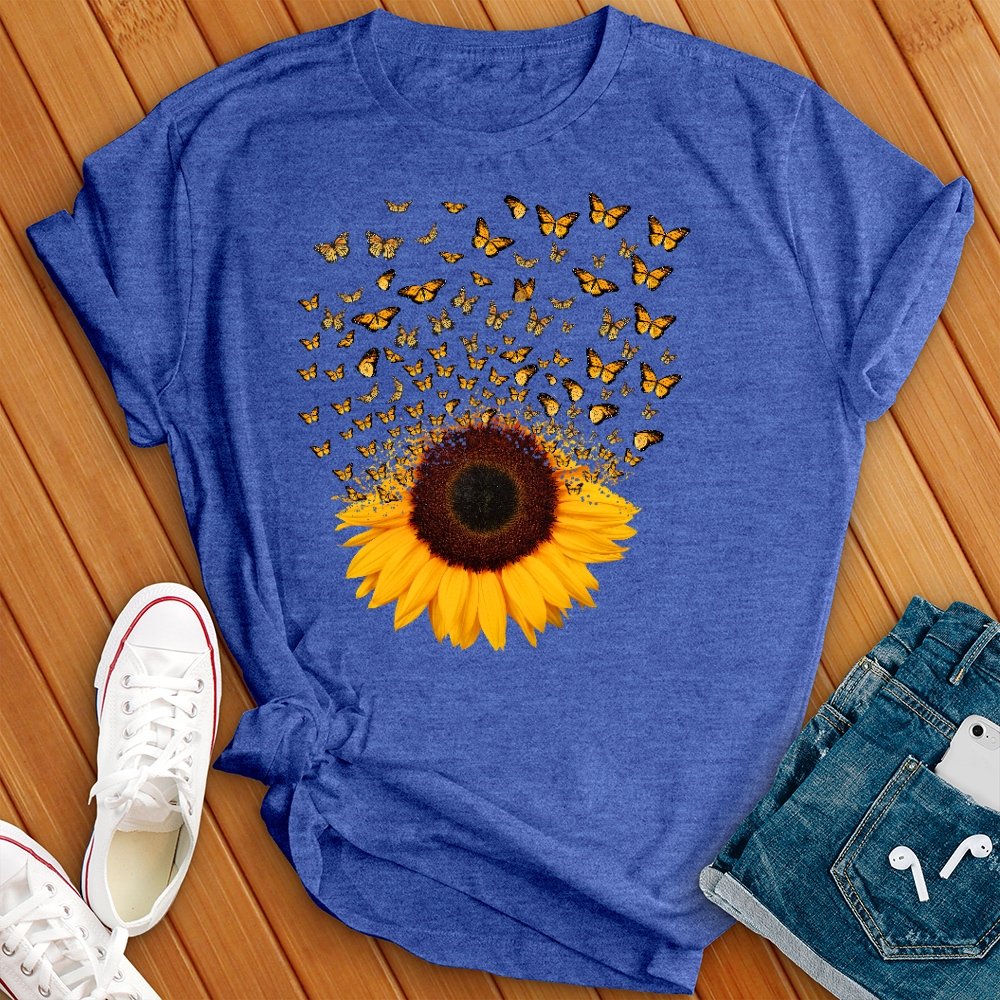 Adorable Butterfly Sunflower Tee - Love Tees