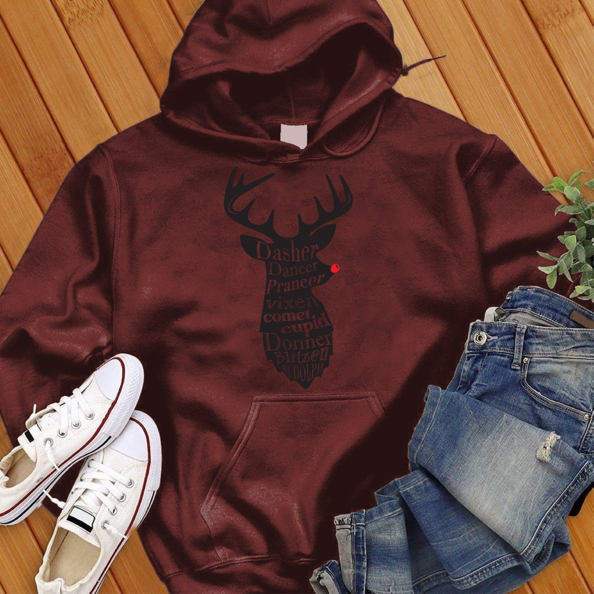 All The Reindeer Hoodie - Love Tees