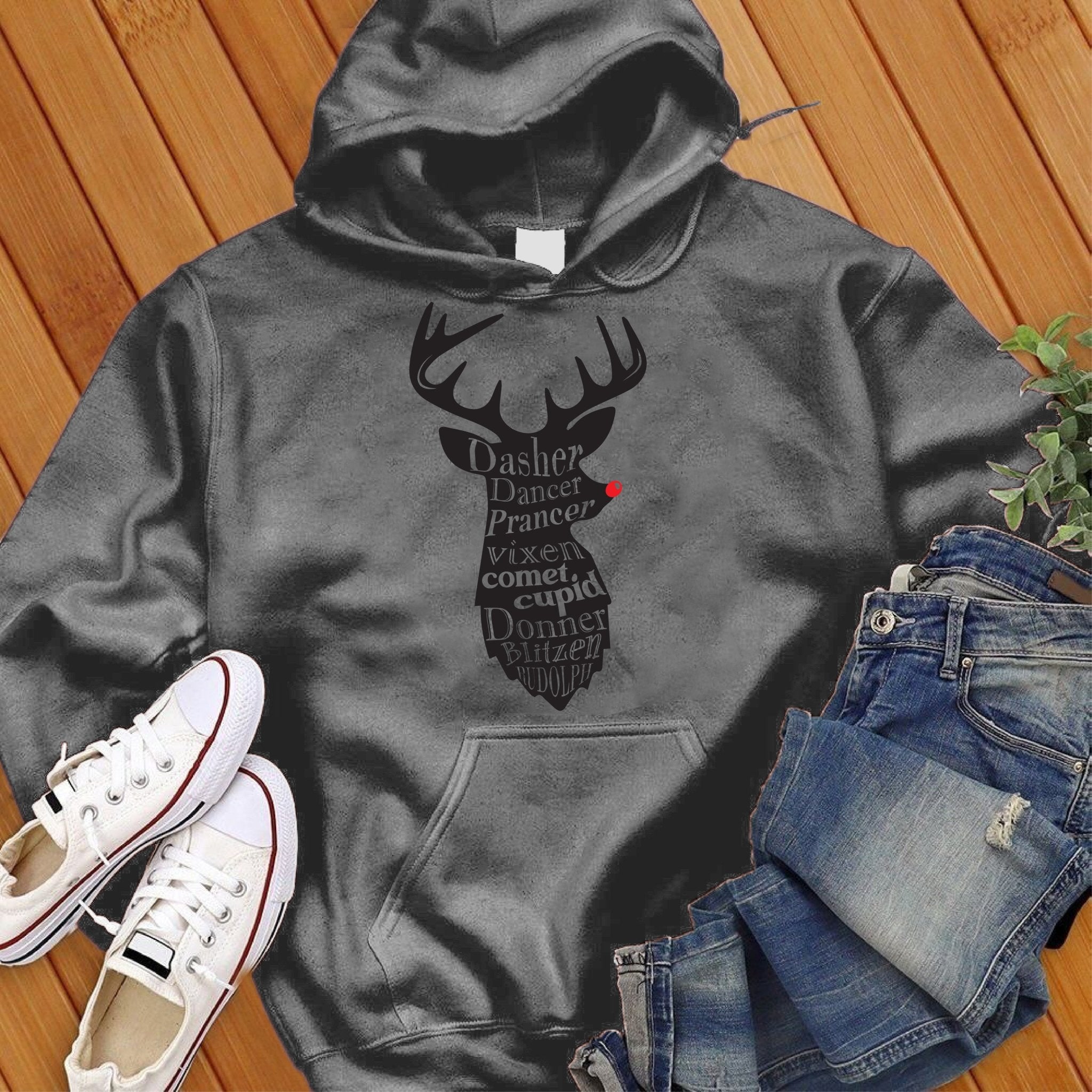 All The Reindeer Hoodie - Love Tees