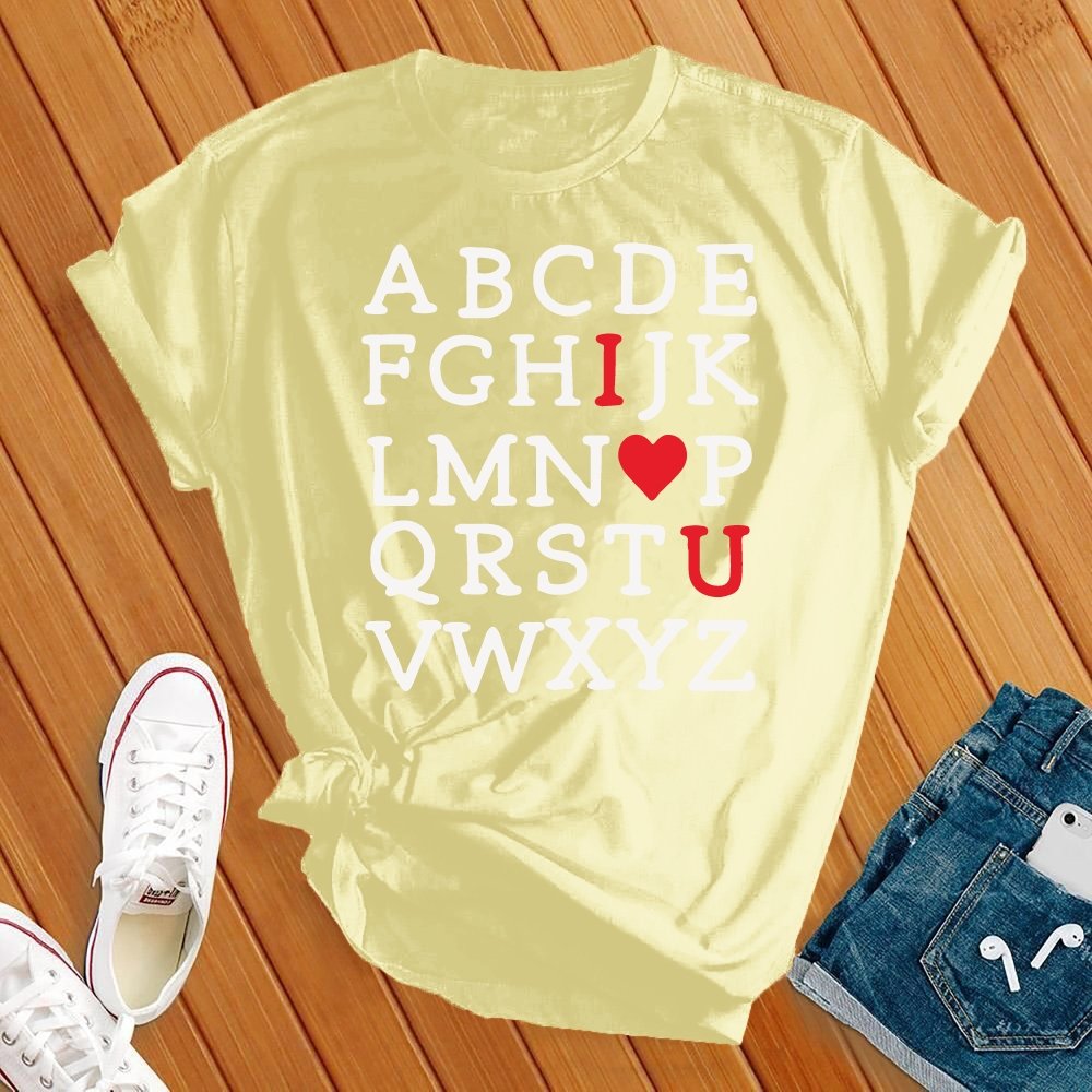 Alphabet I Heart U Tee - Love Tees