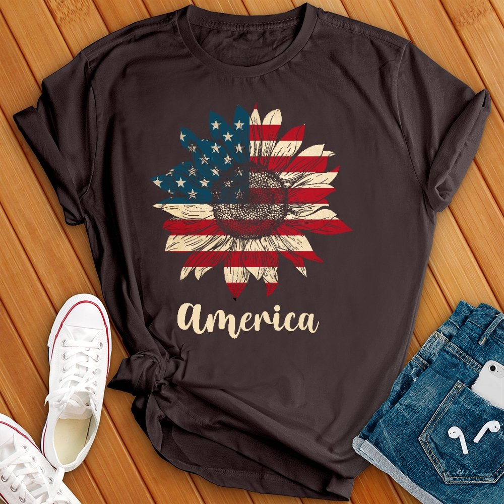 America Sunflower Tee - Love Tees