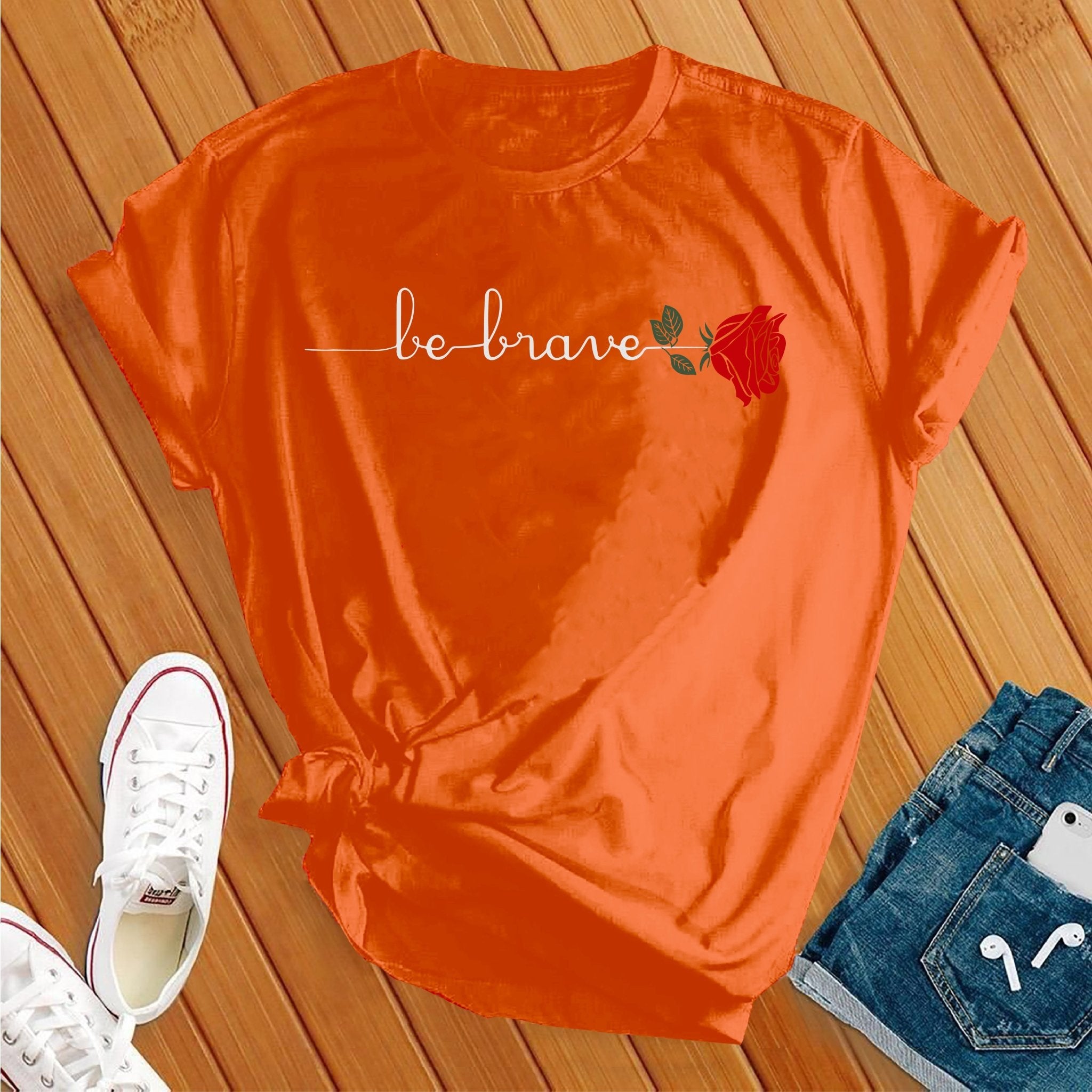 Be Brave Rose Tee - Love Tees