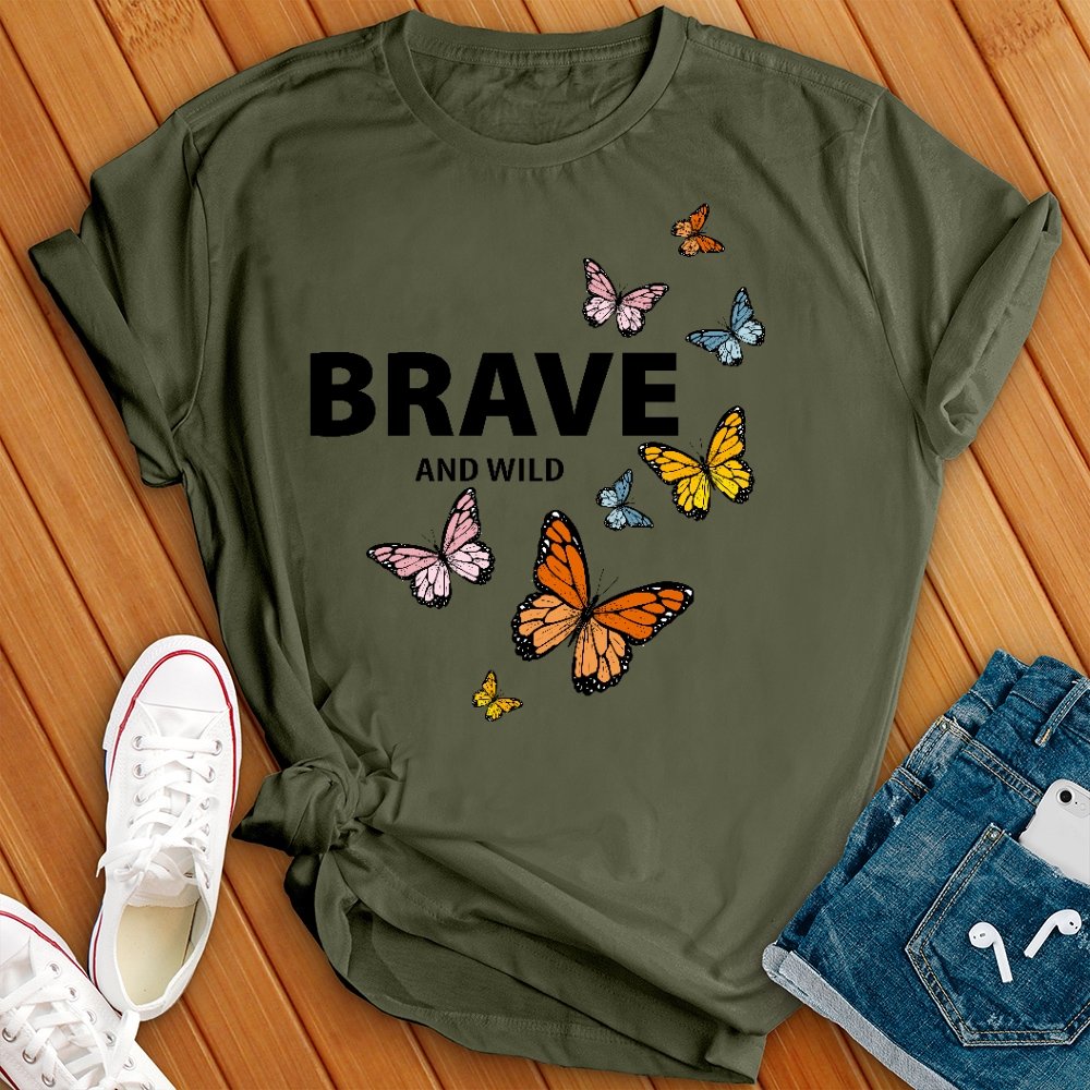 Brave and Wild Butterflies Tee - Love Tees