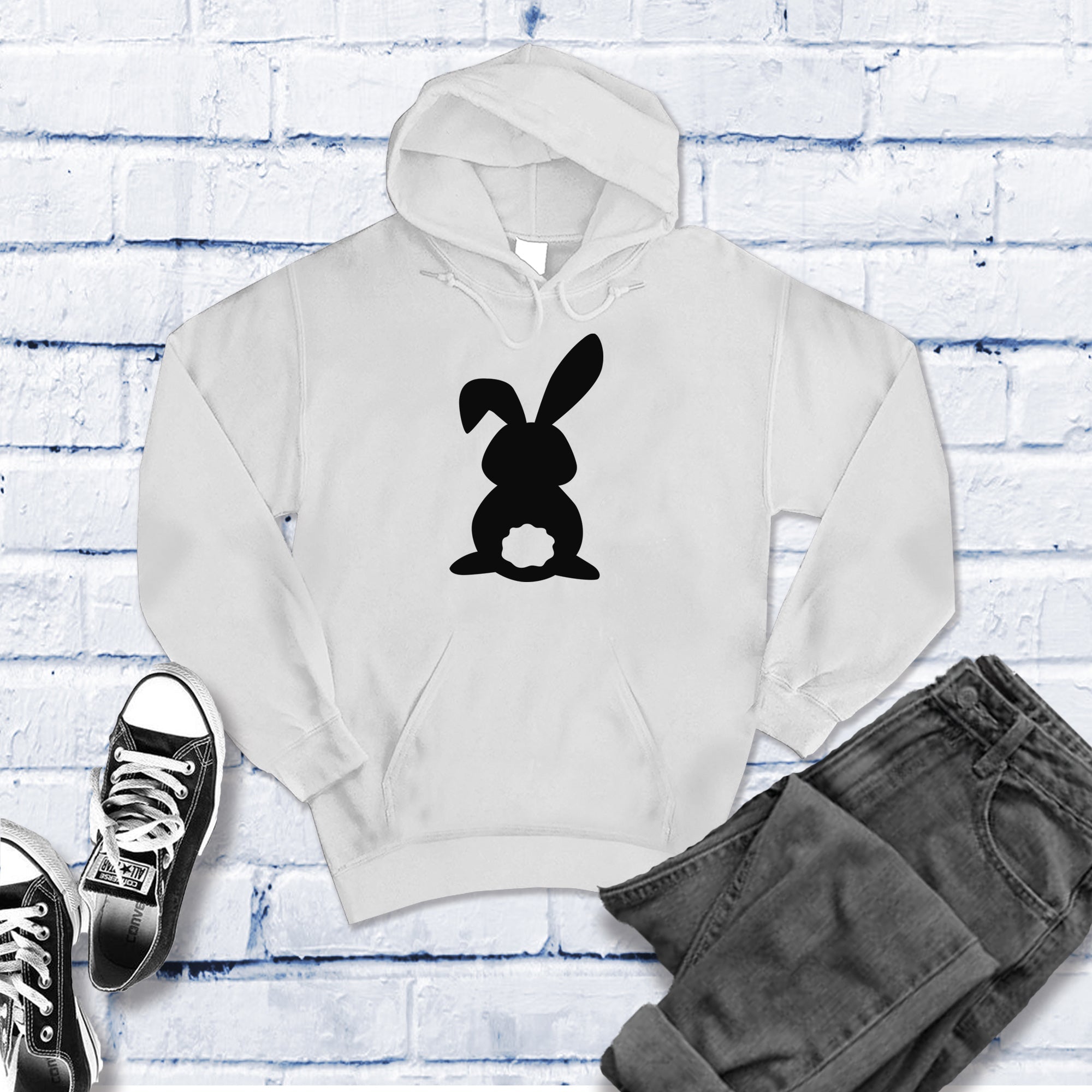 Bunny Outline Hoodie - Love Tees