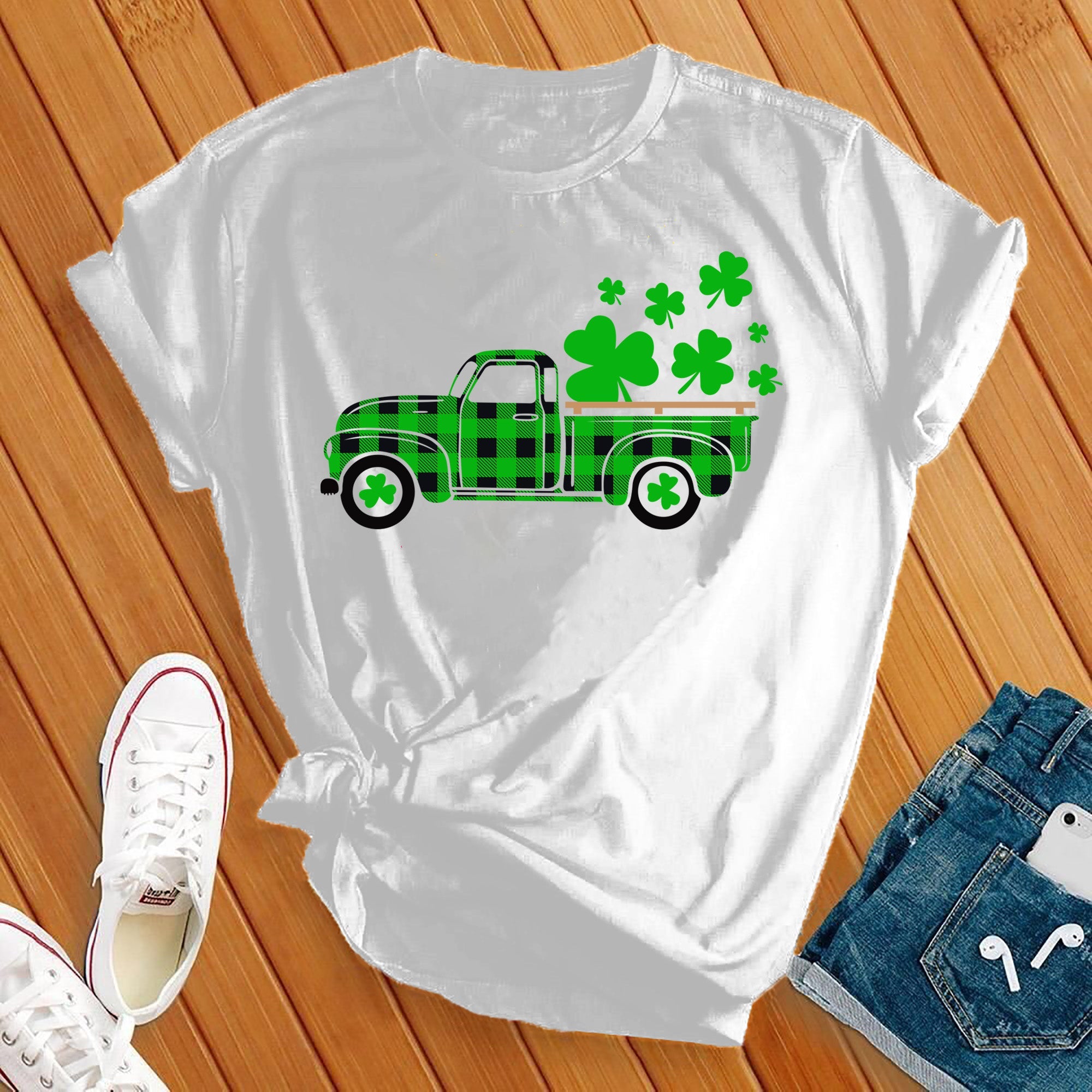 Clover Plaid Truck Tee - Love Tees