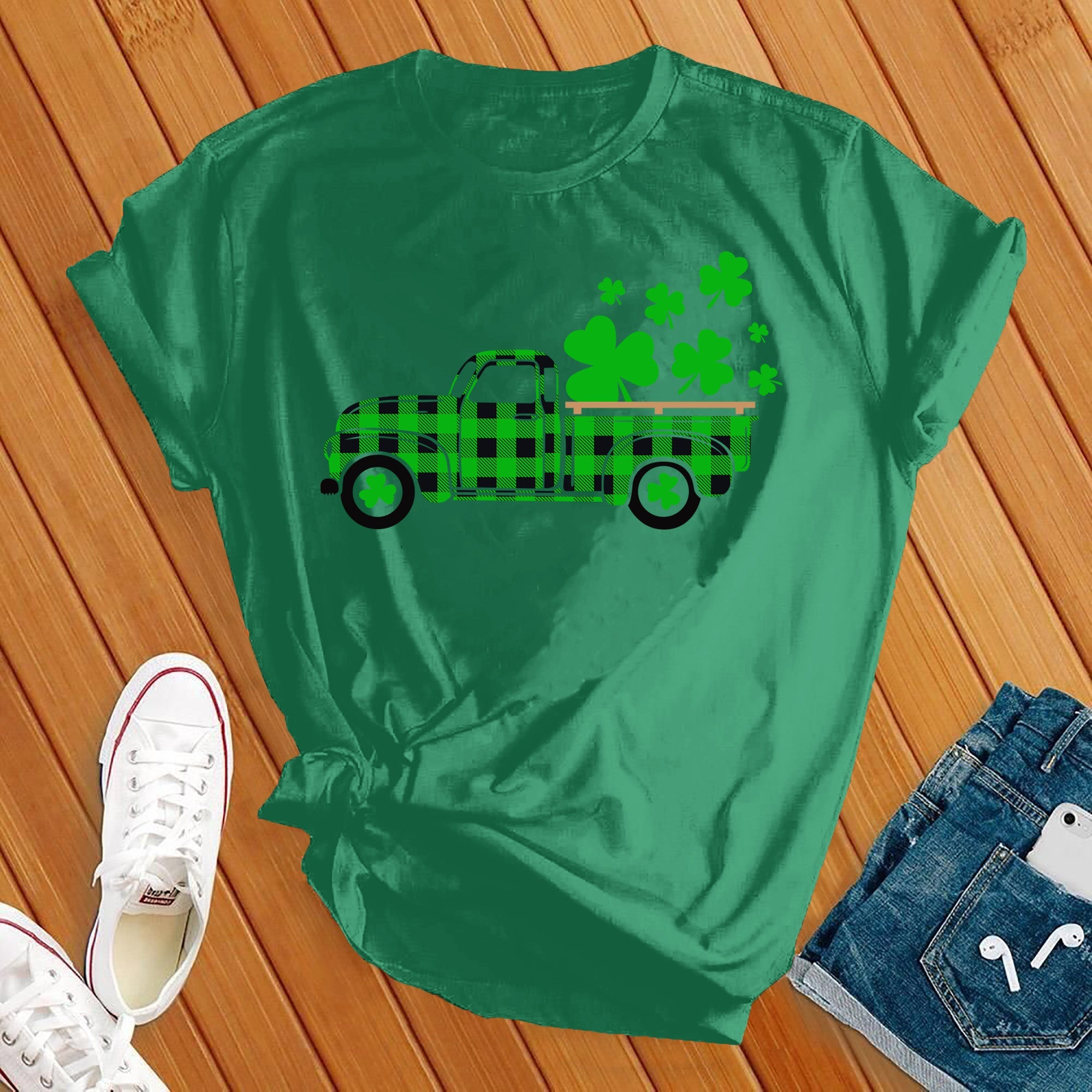 Clover Plaid Truck Tee - Love Tees