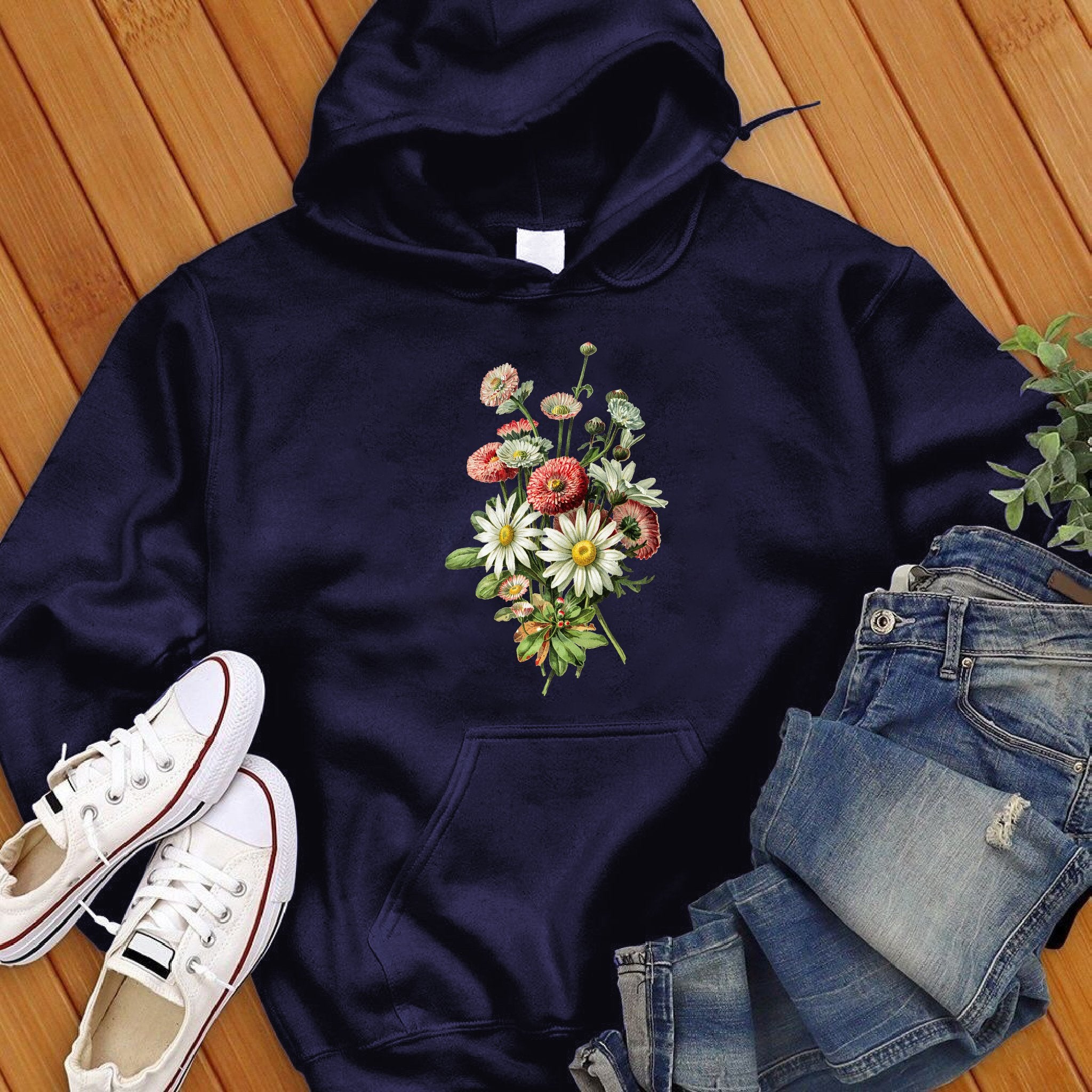 Daisy Wildflowers Botanical Hoodie - Love Tees