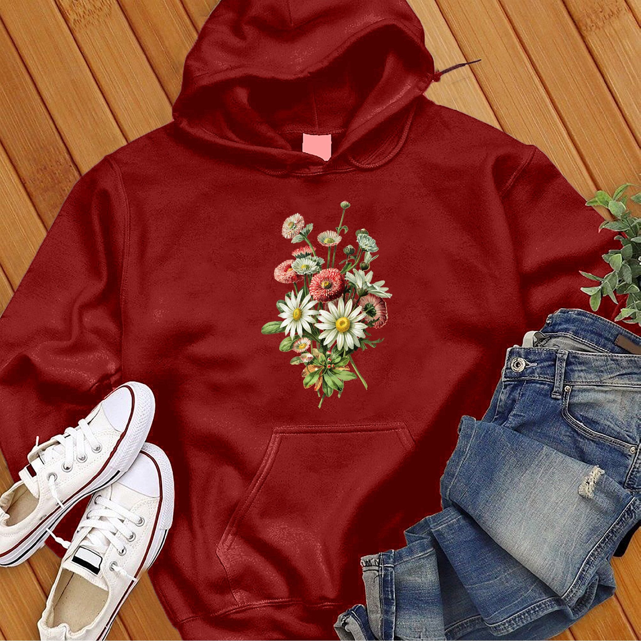 Daisy Wildflowers Botanical Hoodie - Love Tees