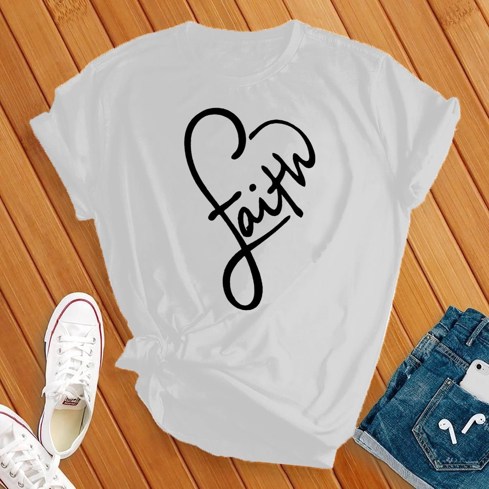 Faith Heart Tee - Love Tees