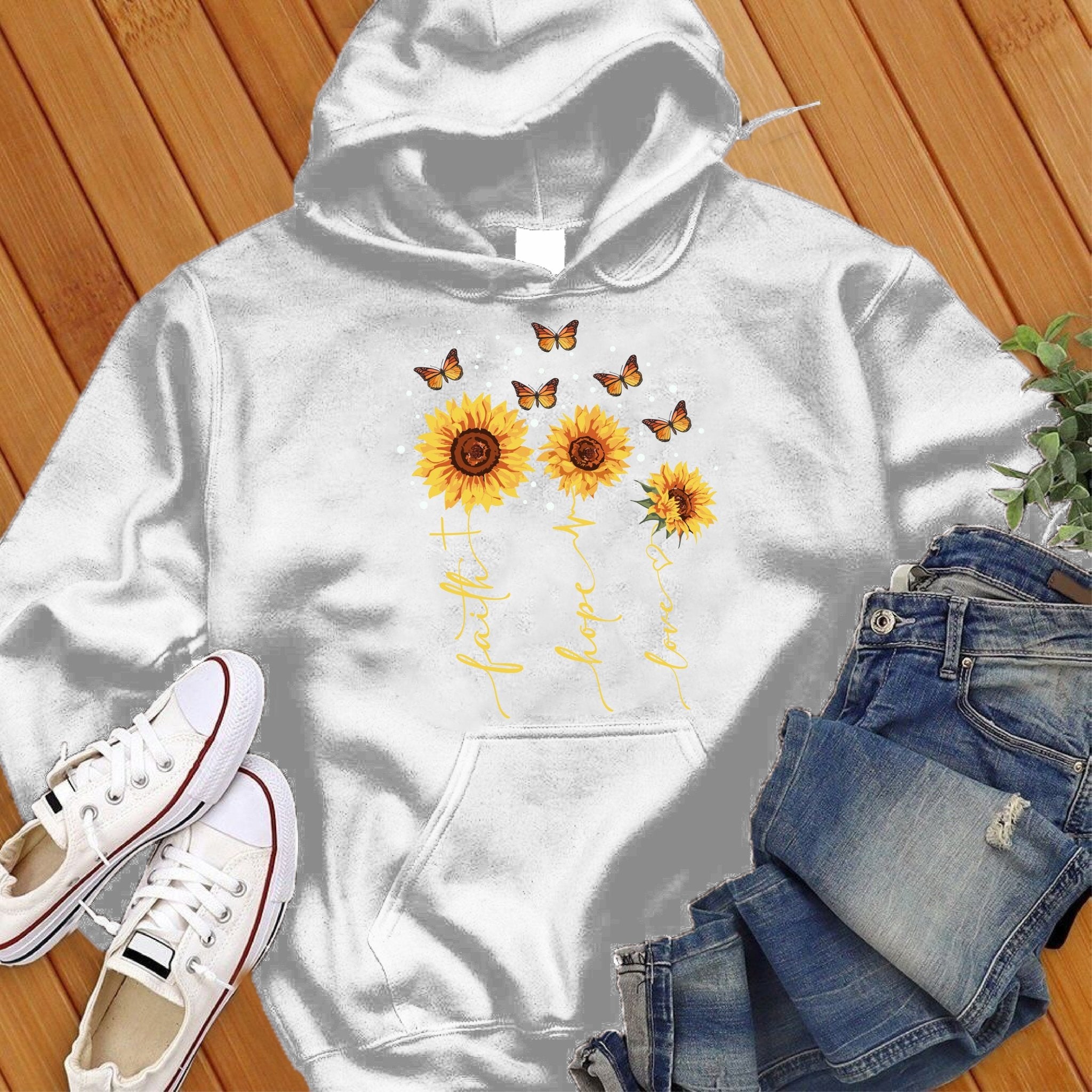 Faith Hope Love Sunflowers Hoodie - Love Tees