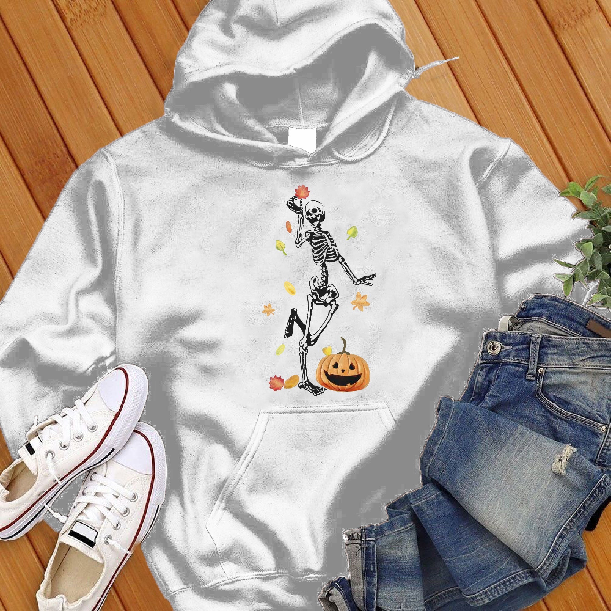 Fall Skeleton Pumpkin Hoodie - Love Tees