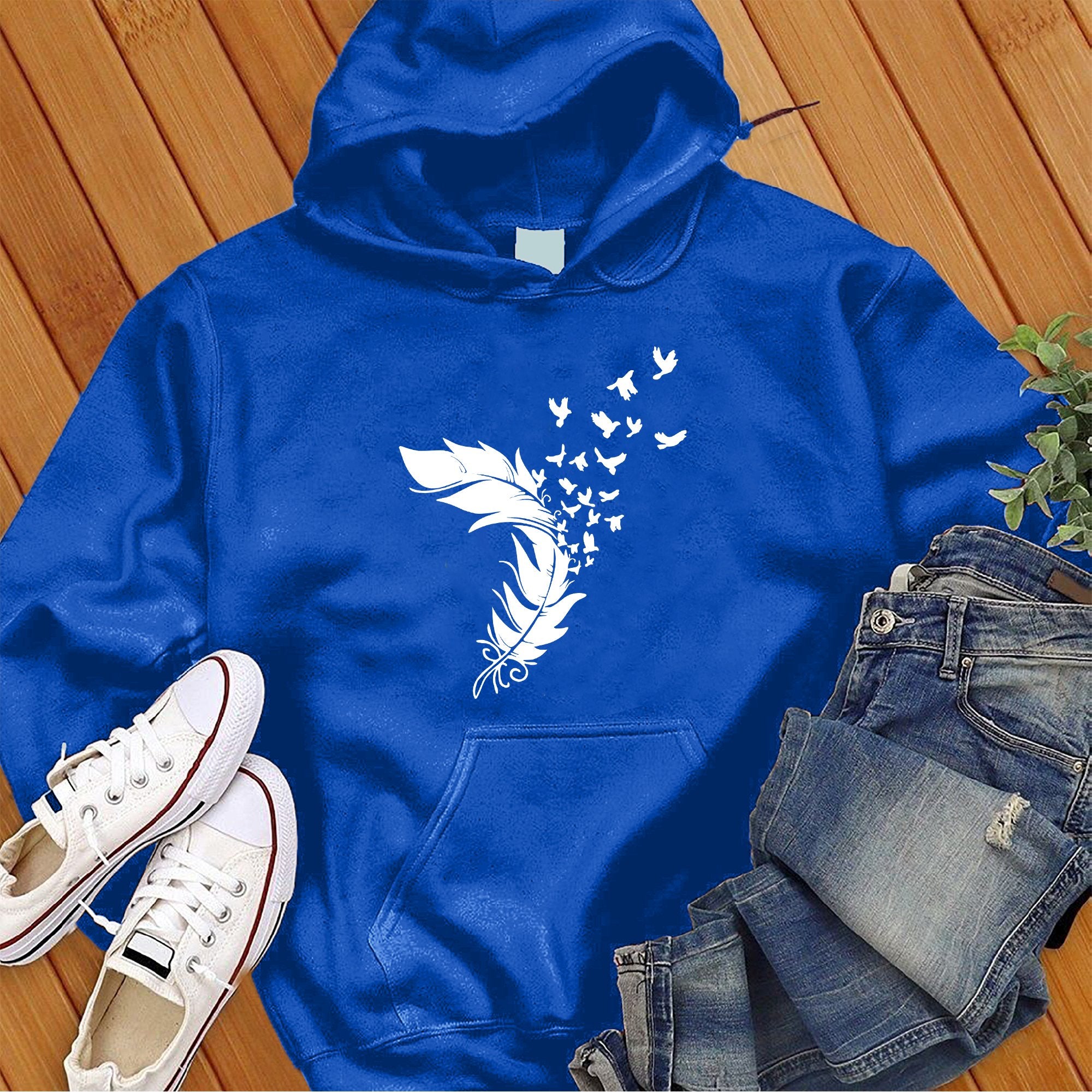 Feather In The Wind Hoodie - Love Tees