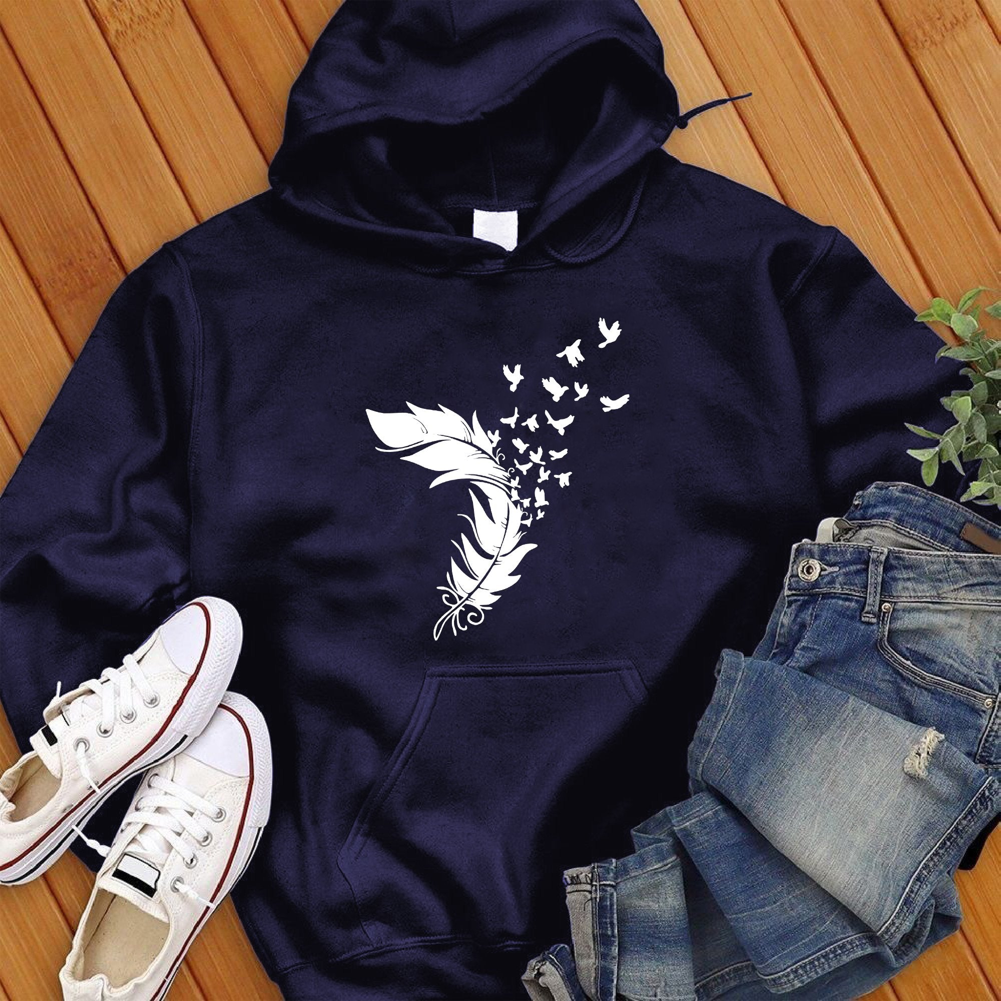 Feather In The Wind Hoodie - Love Tees