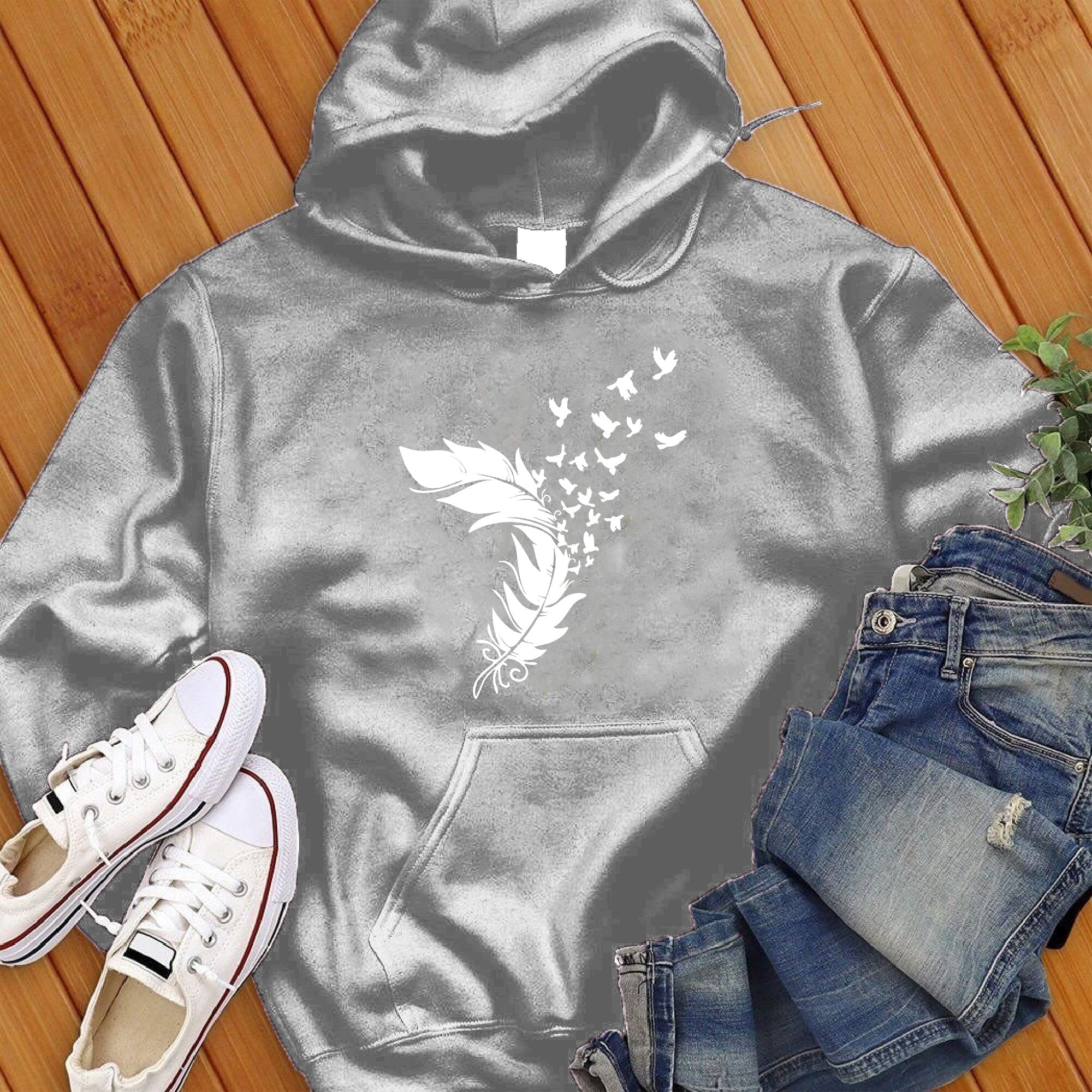 Feather In The Wind Hoodie - Love Tees