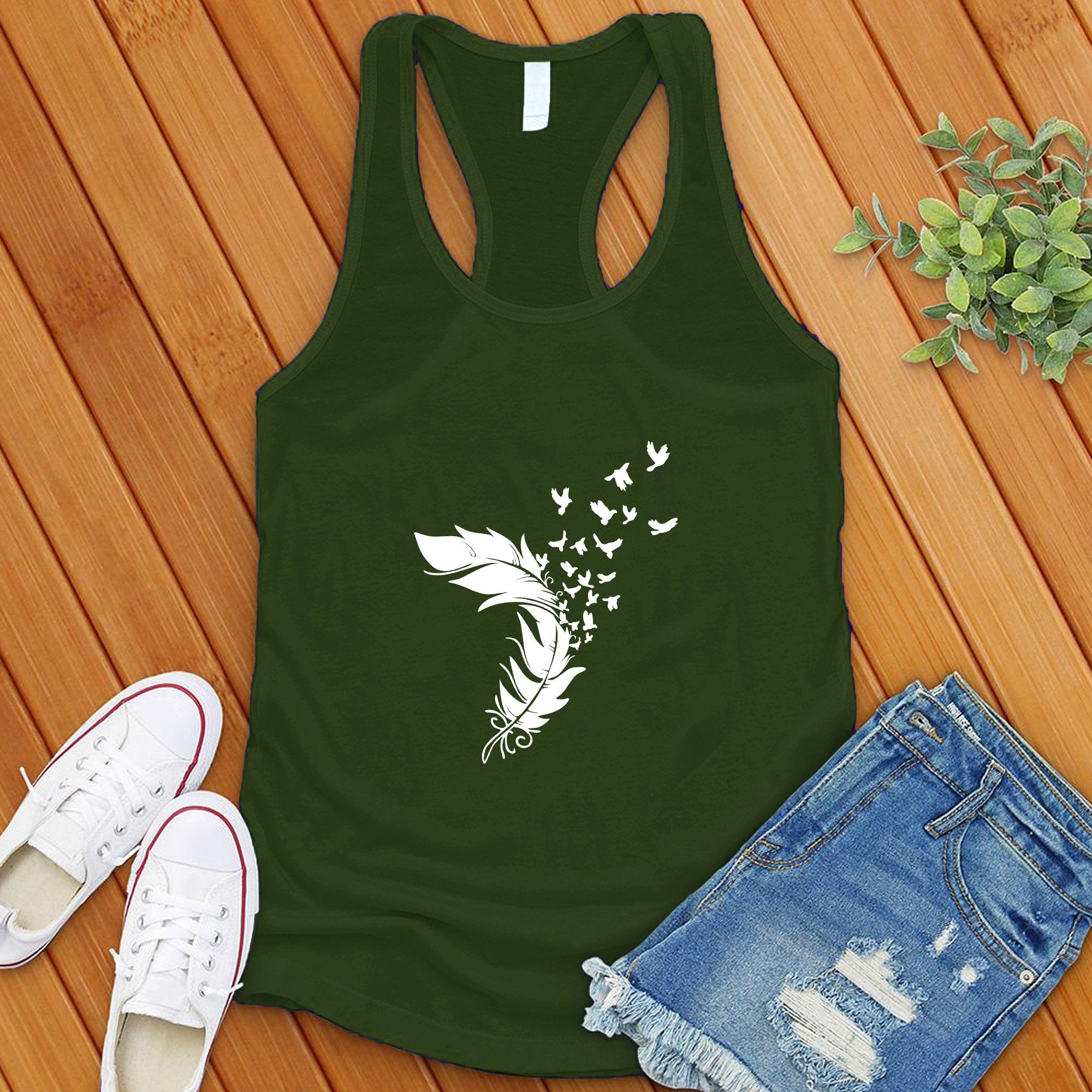 Feather In The Wind Women's Tank Top - Love Tees