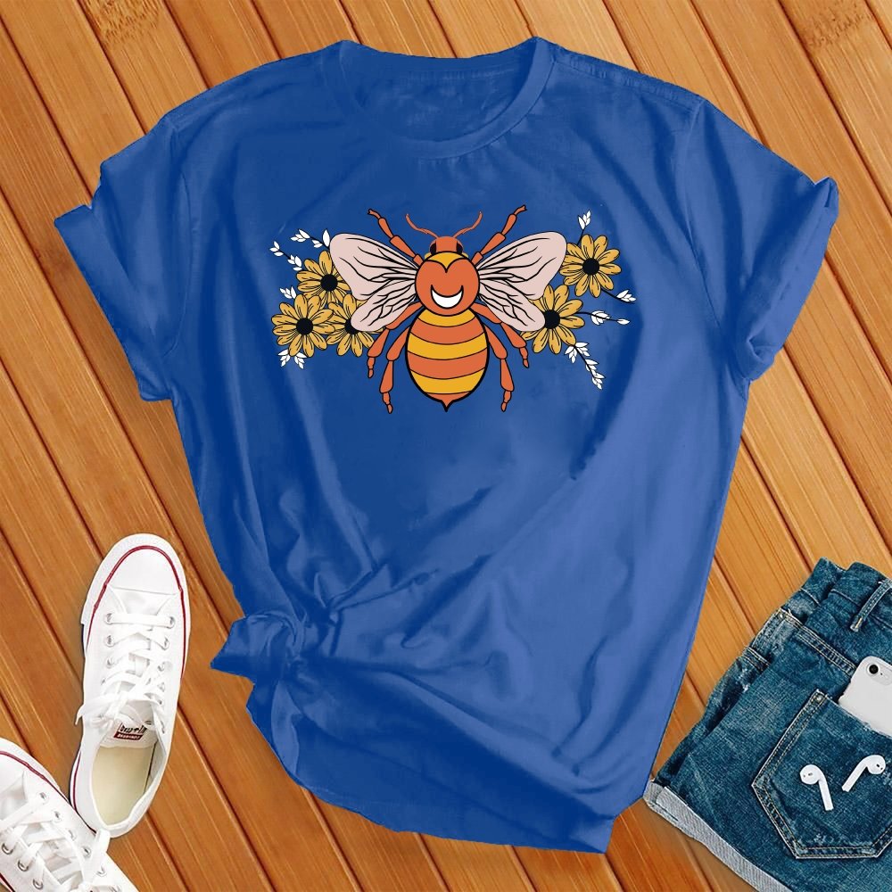 Floral Bumble Bee Tee - Love Tees