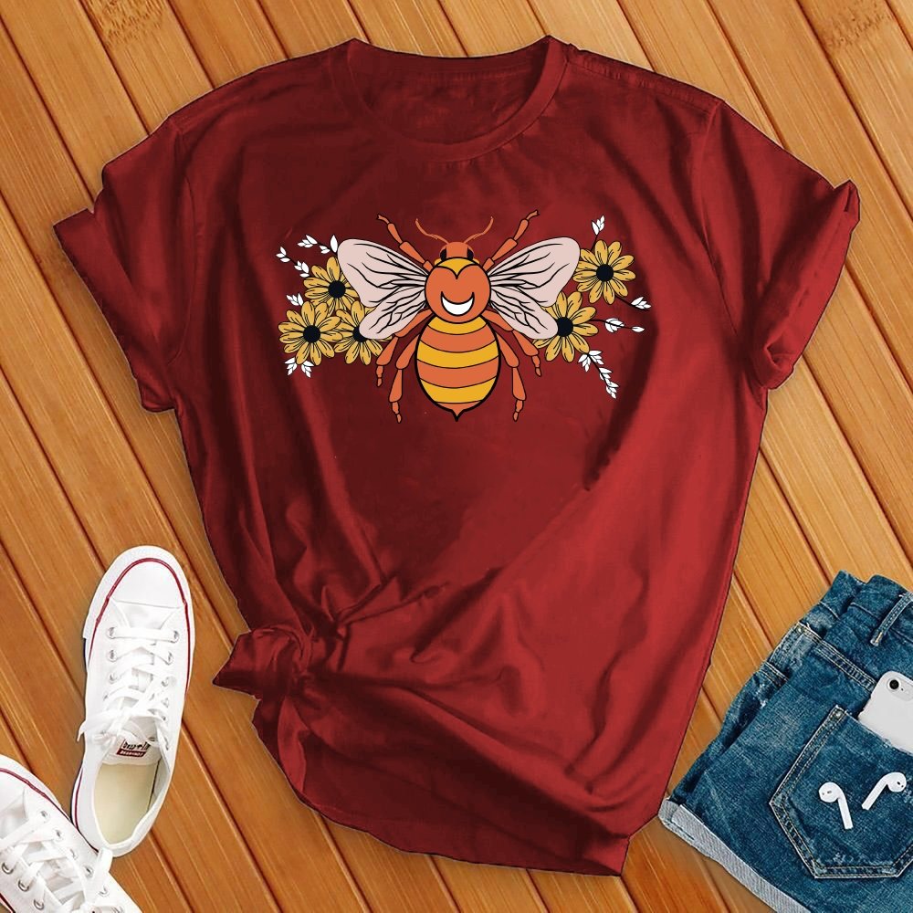 Floral Bumble Bee Tee - Love Tees