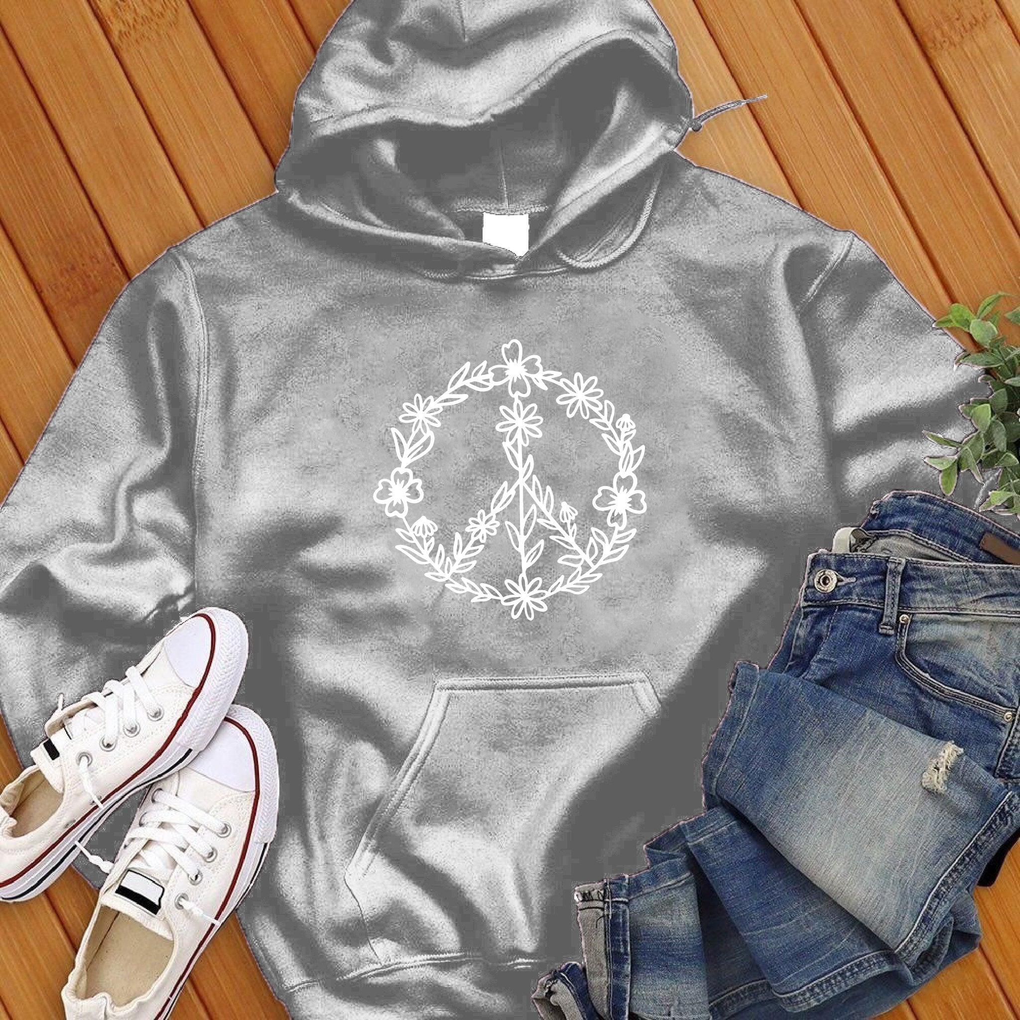 Floral Peace Hoodie - Love Tees