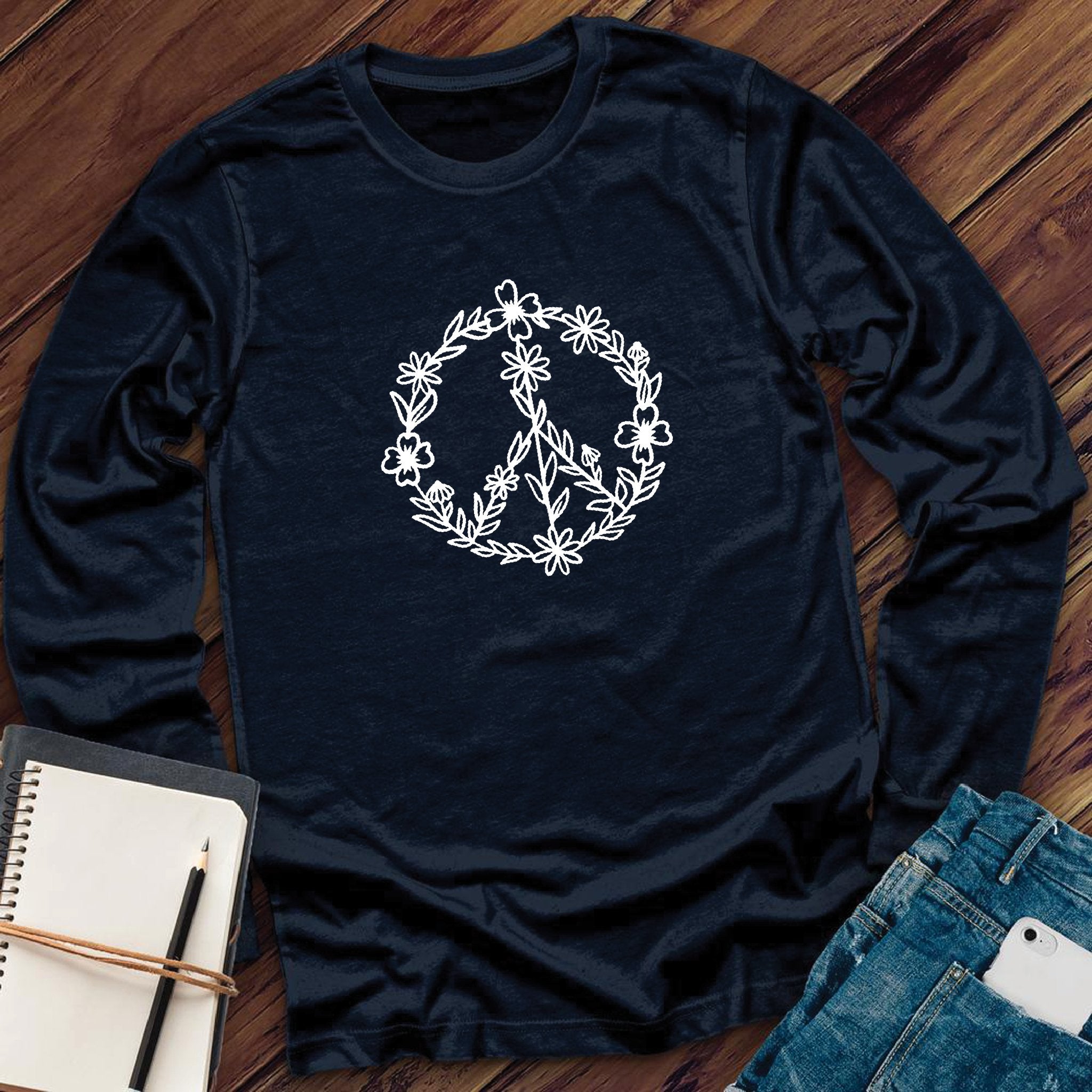 Floral Peace Long Sleeve - Love Tees