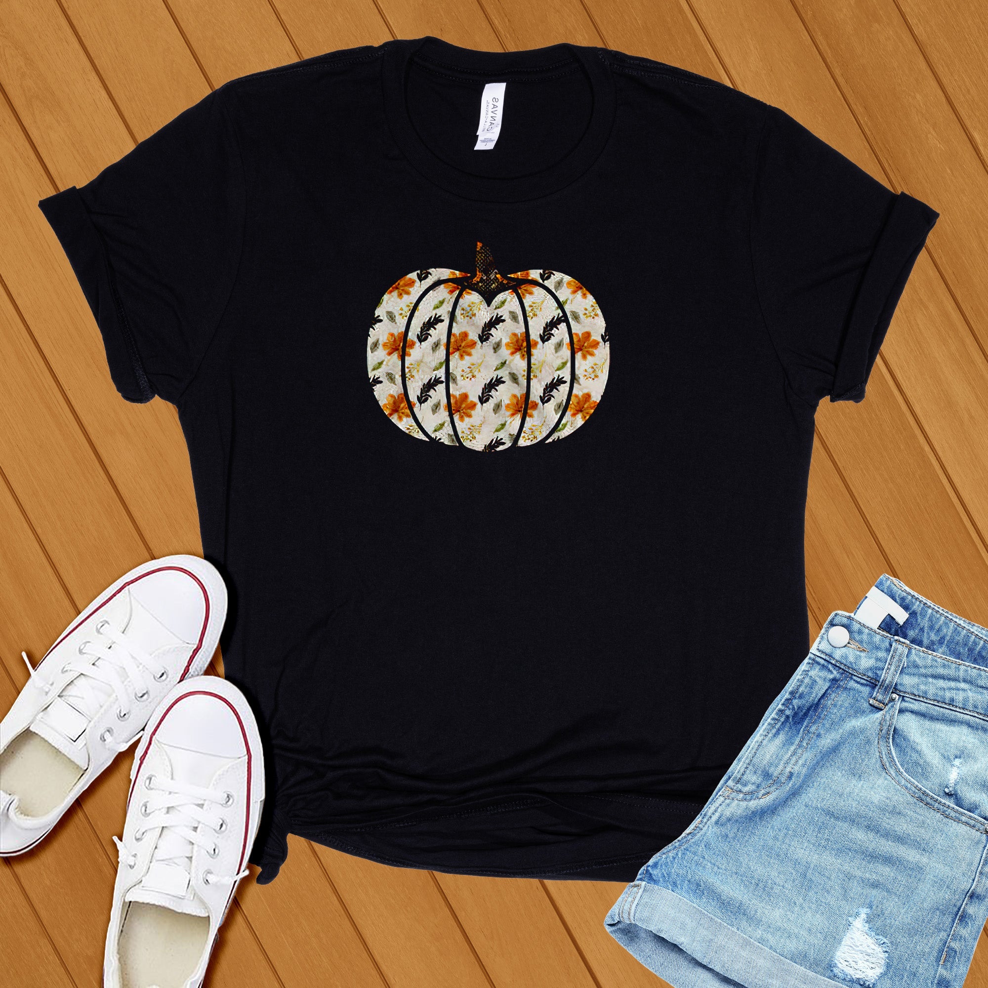 Floral Pumpkin Tee - Love Tees