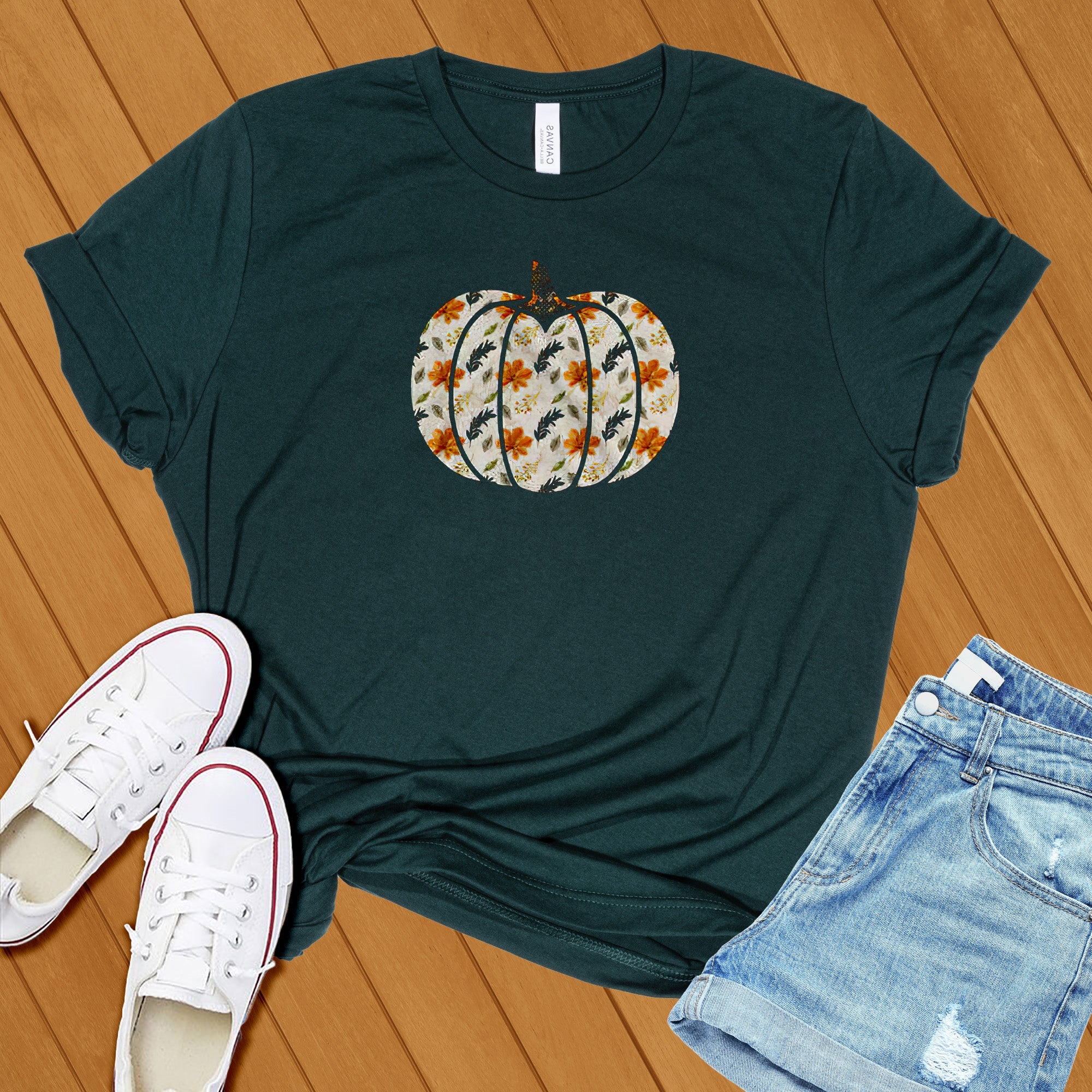 Floral Pumpkin Tee - Love Tees