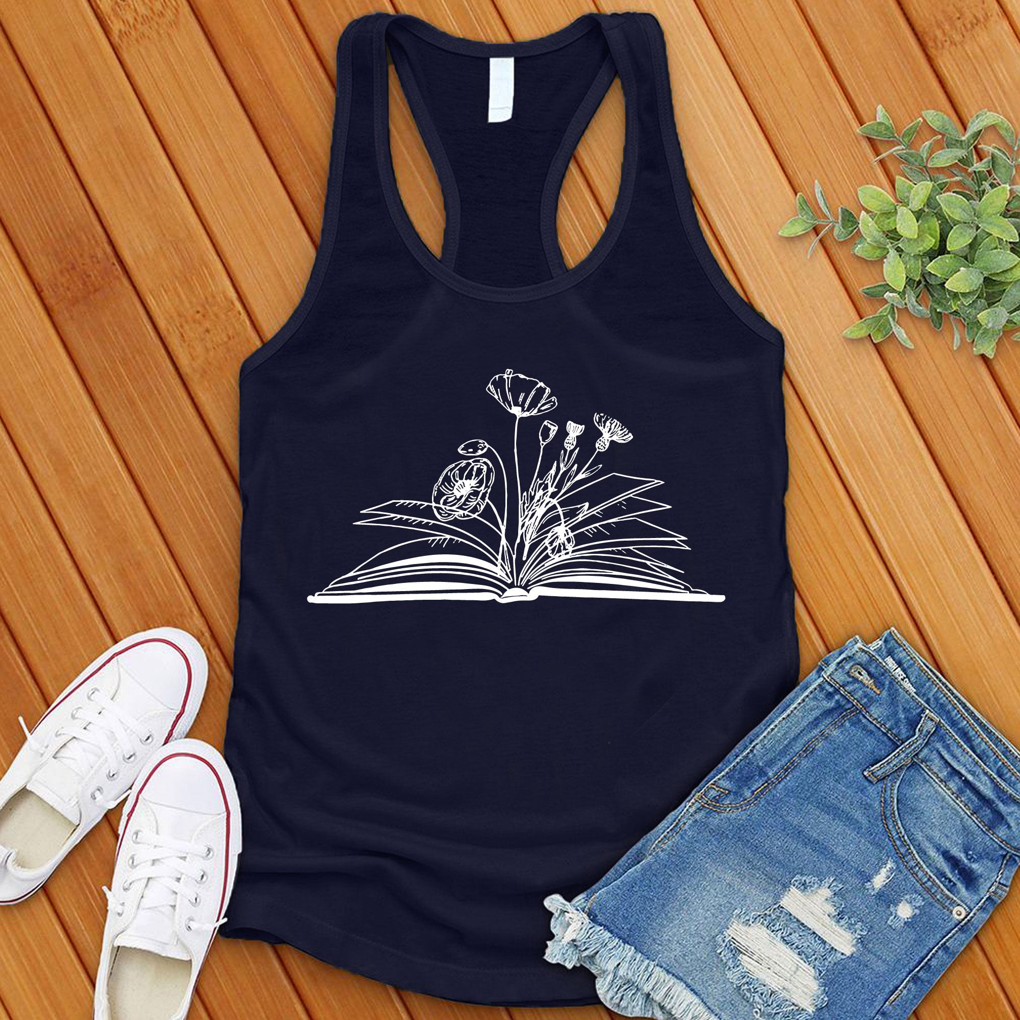 Flower Books Reader Women's Tank Top - Love Tees