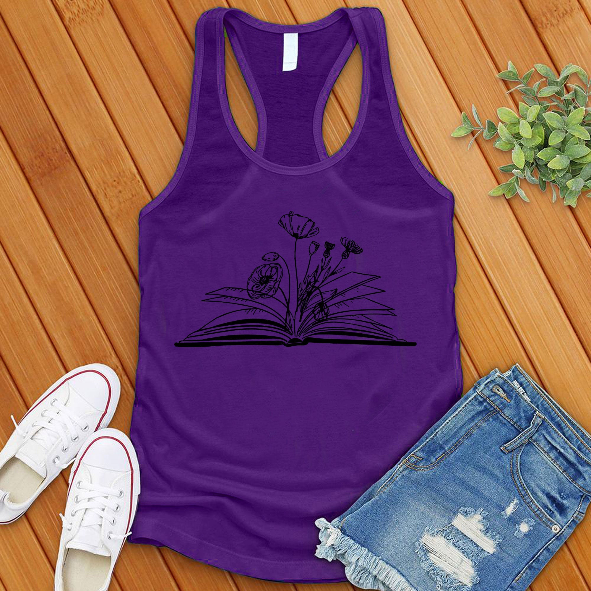 Flower Books Reader Women's Tank Top - Love Tees