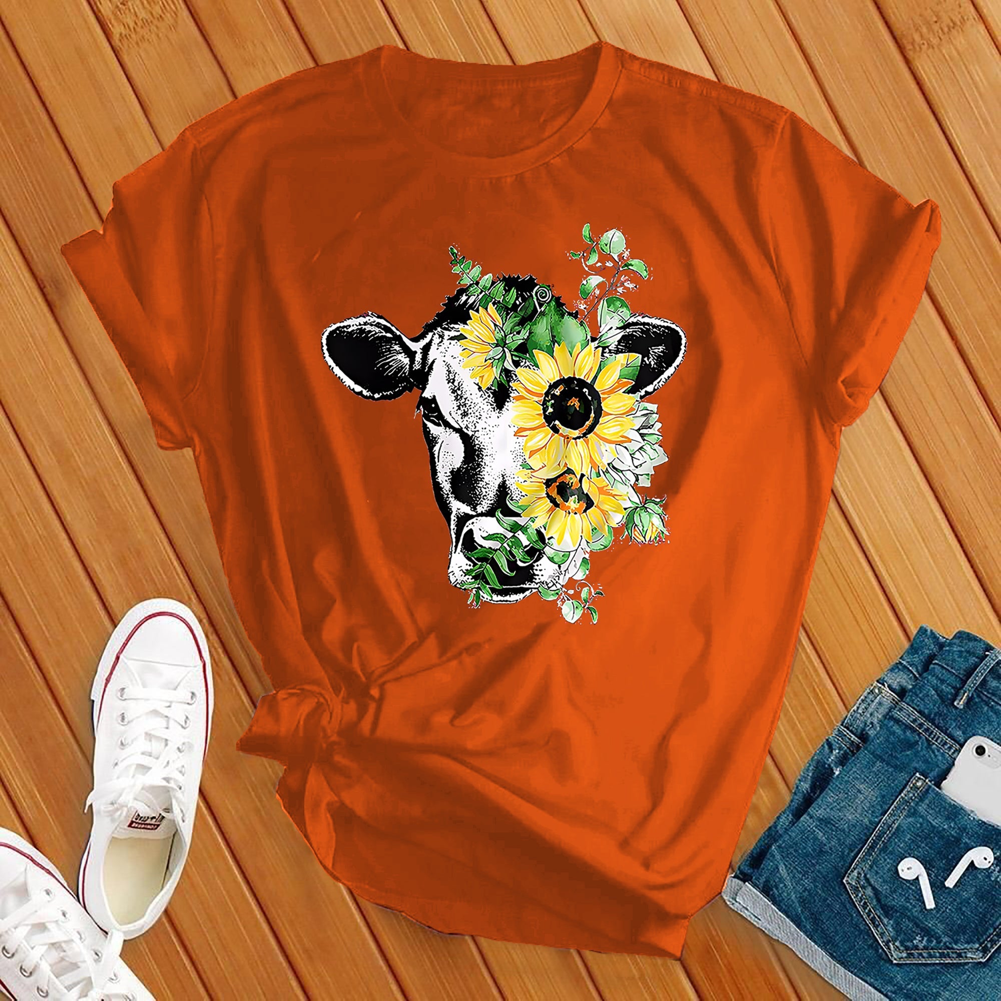 Flower Cow Tee - Love Tees