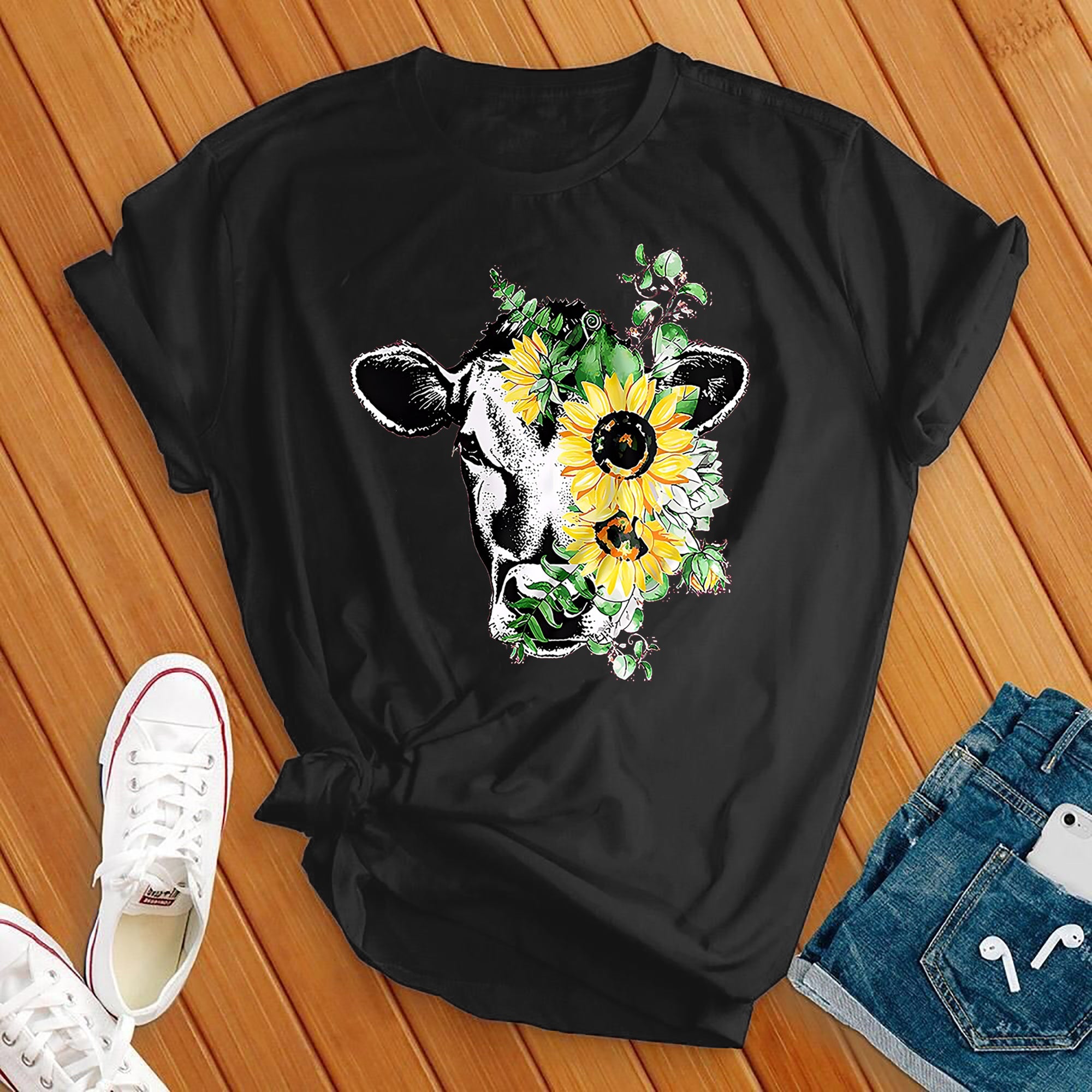 Flower Cow Tee - Love Tees