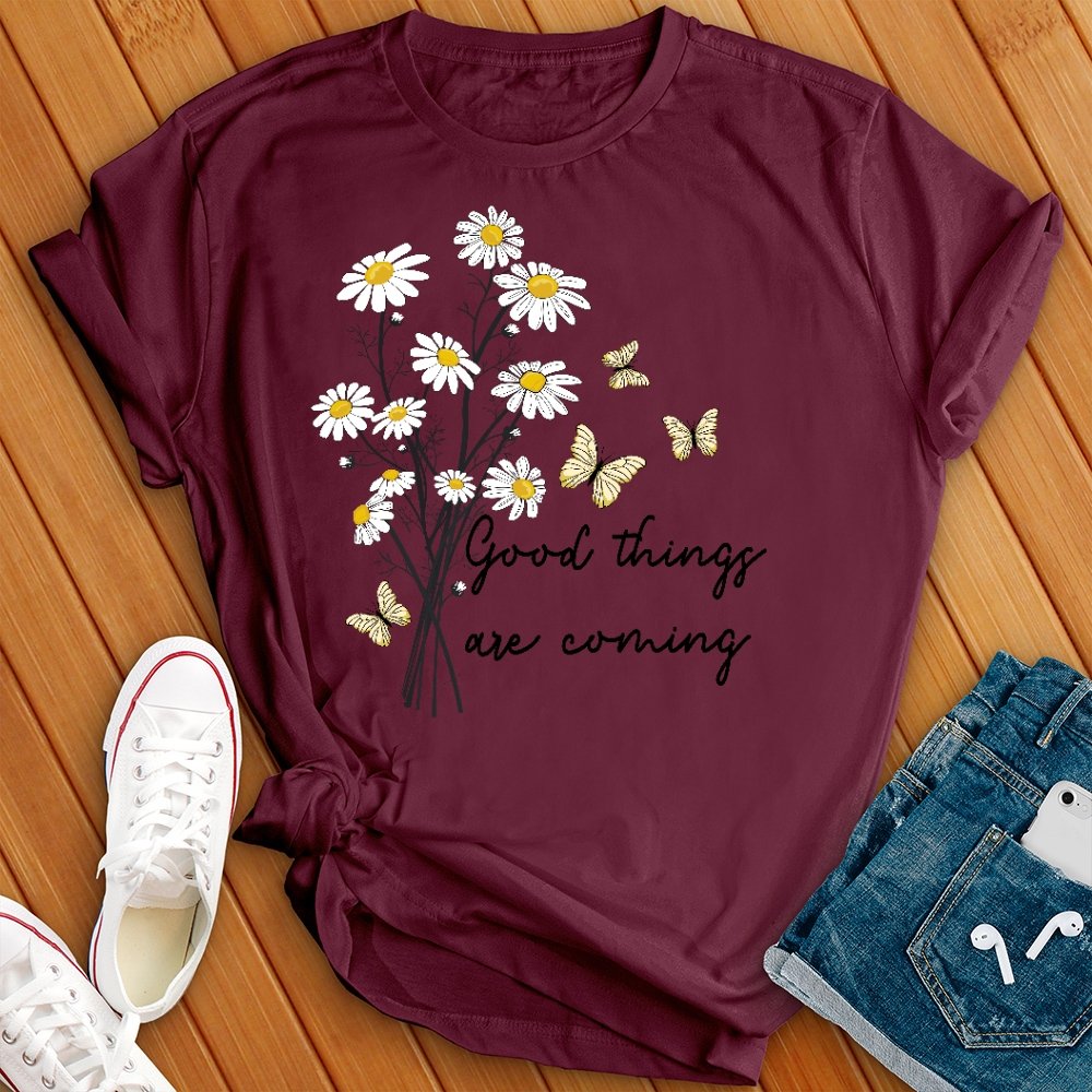 Good Things Are Coming Flowers Tee - Love Tees