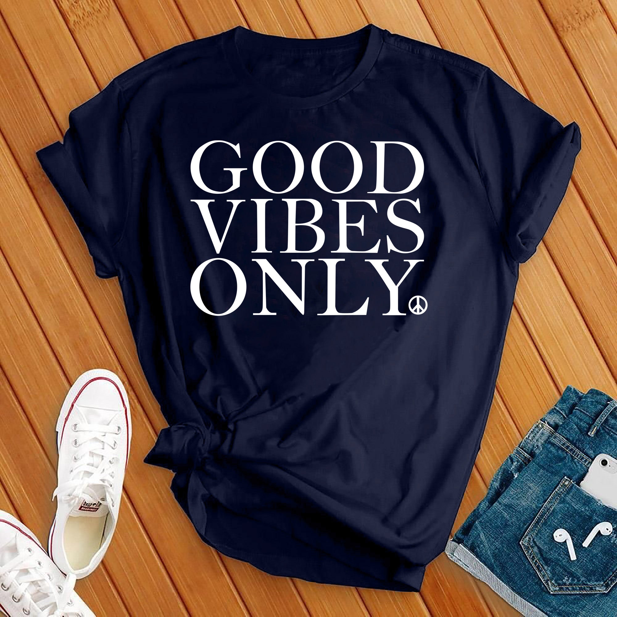 Good Vibes Only Peace Tee - Love Tees