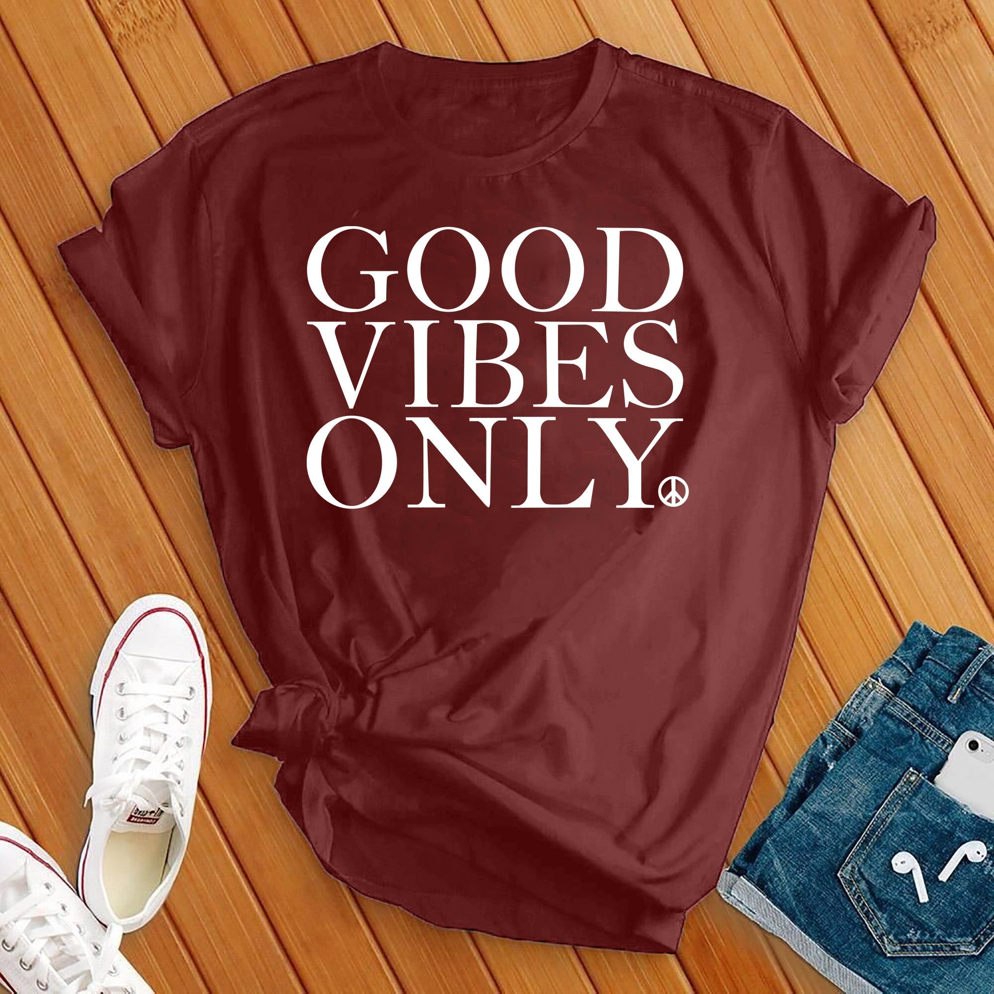 Good Vibes Only Peace Tee - Love Tees