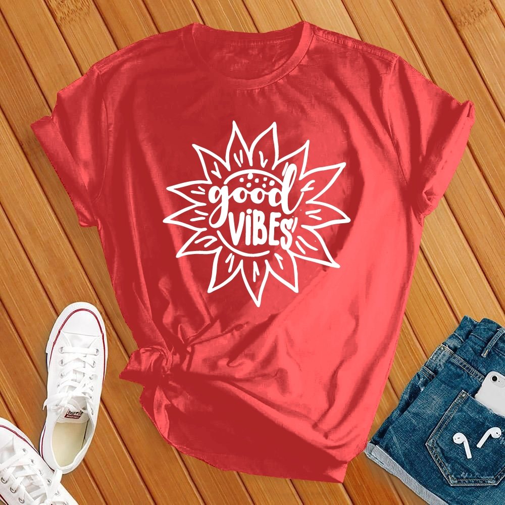 Good Vibes Sunflower Tee - Love Tees