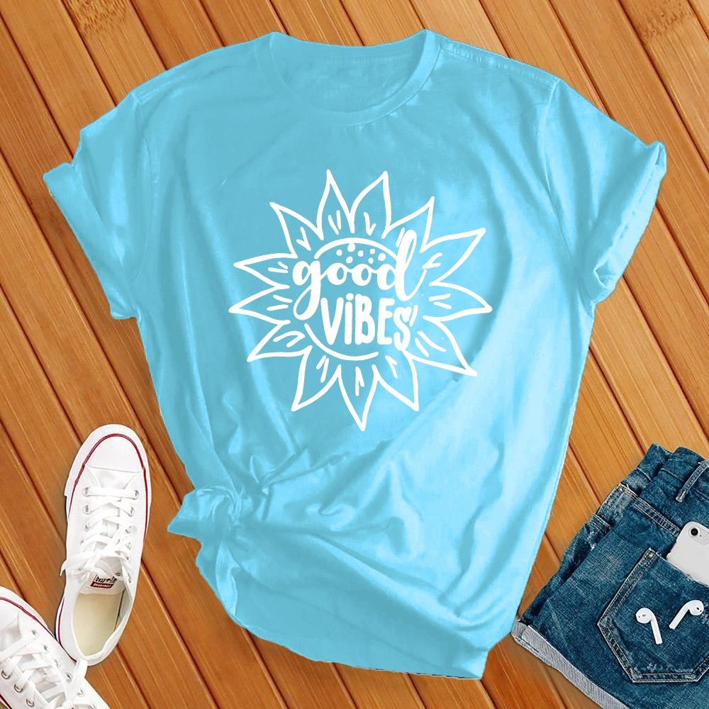 Good Vibes Sunflower Tee - Love Tees