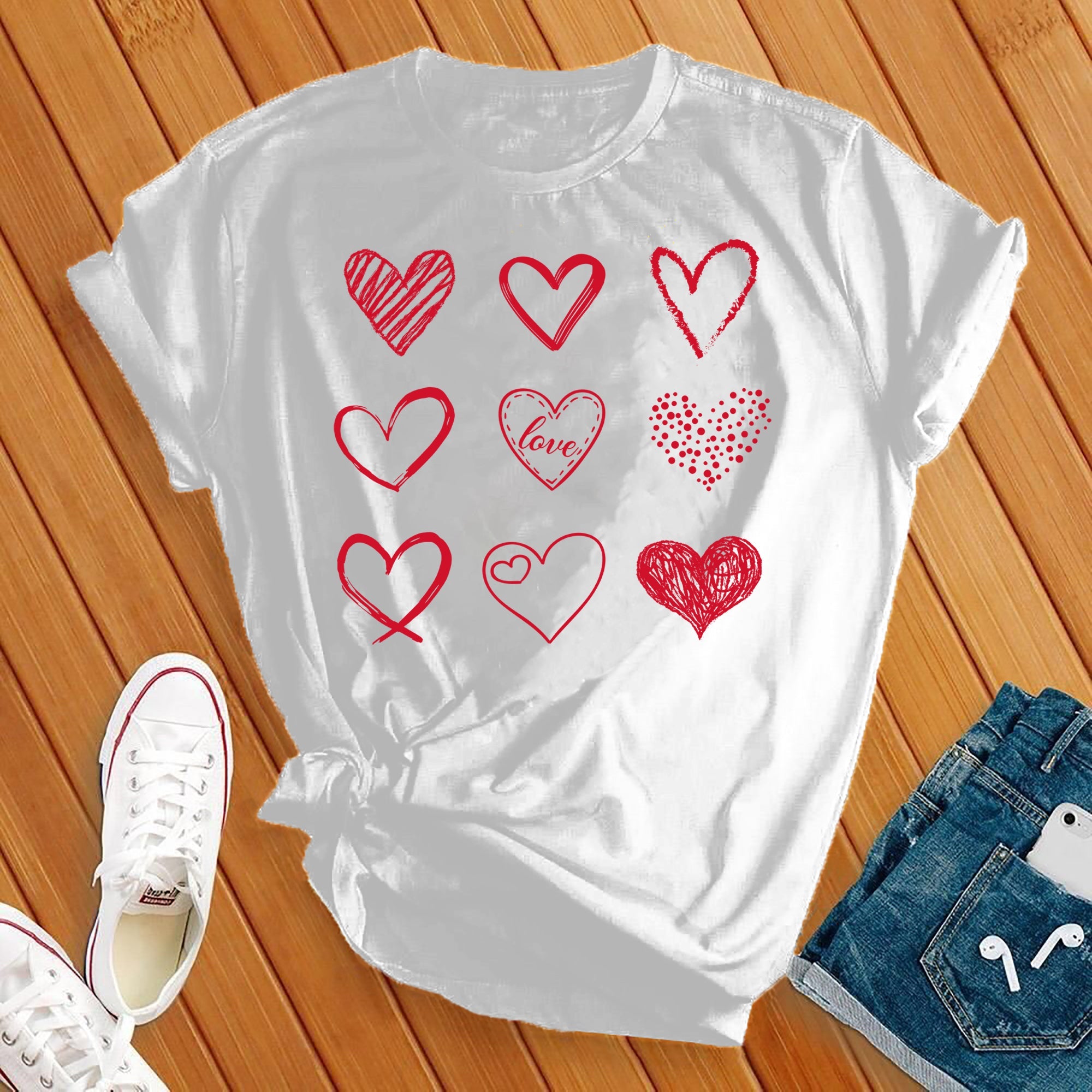 Heart Valentine Day Tee - Love Tees