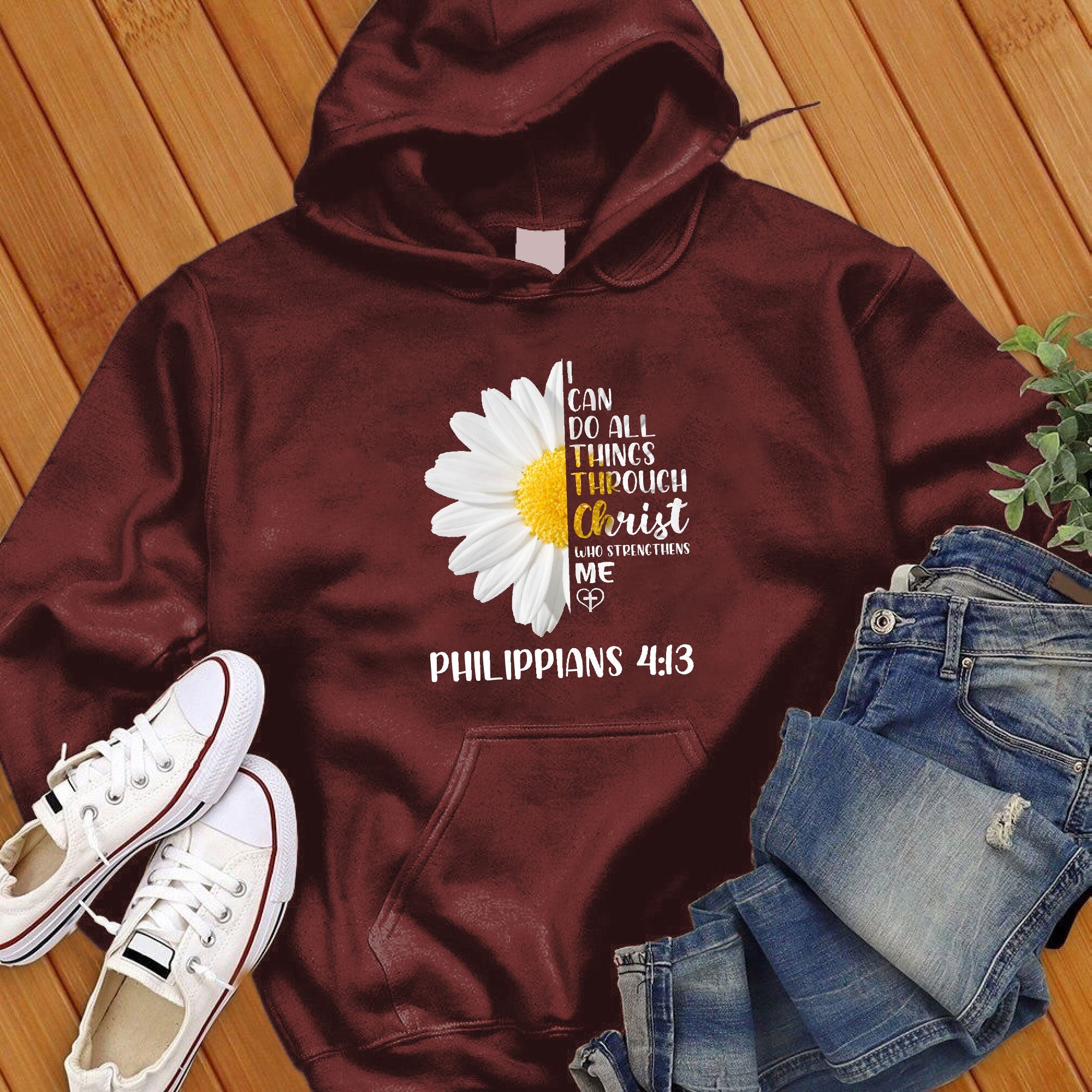 I Can Do All Things Flowers Hoodie - Love Tees