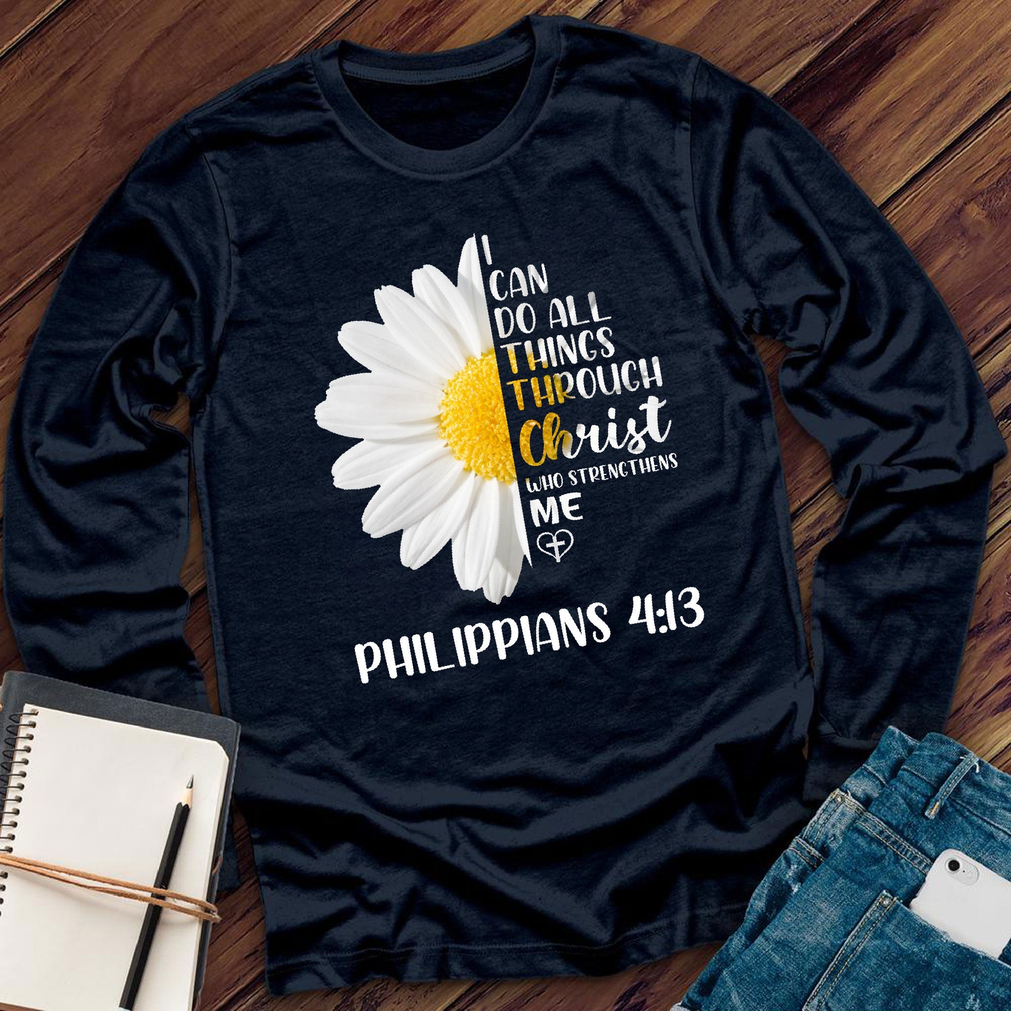 I Can Do All Things Flowers Long Sleeve - Love Tees