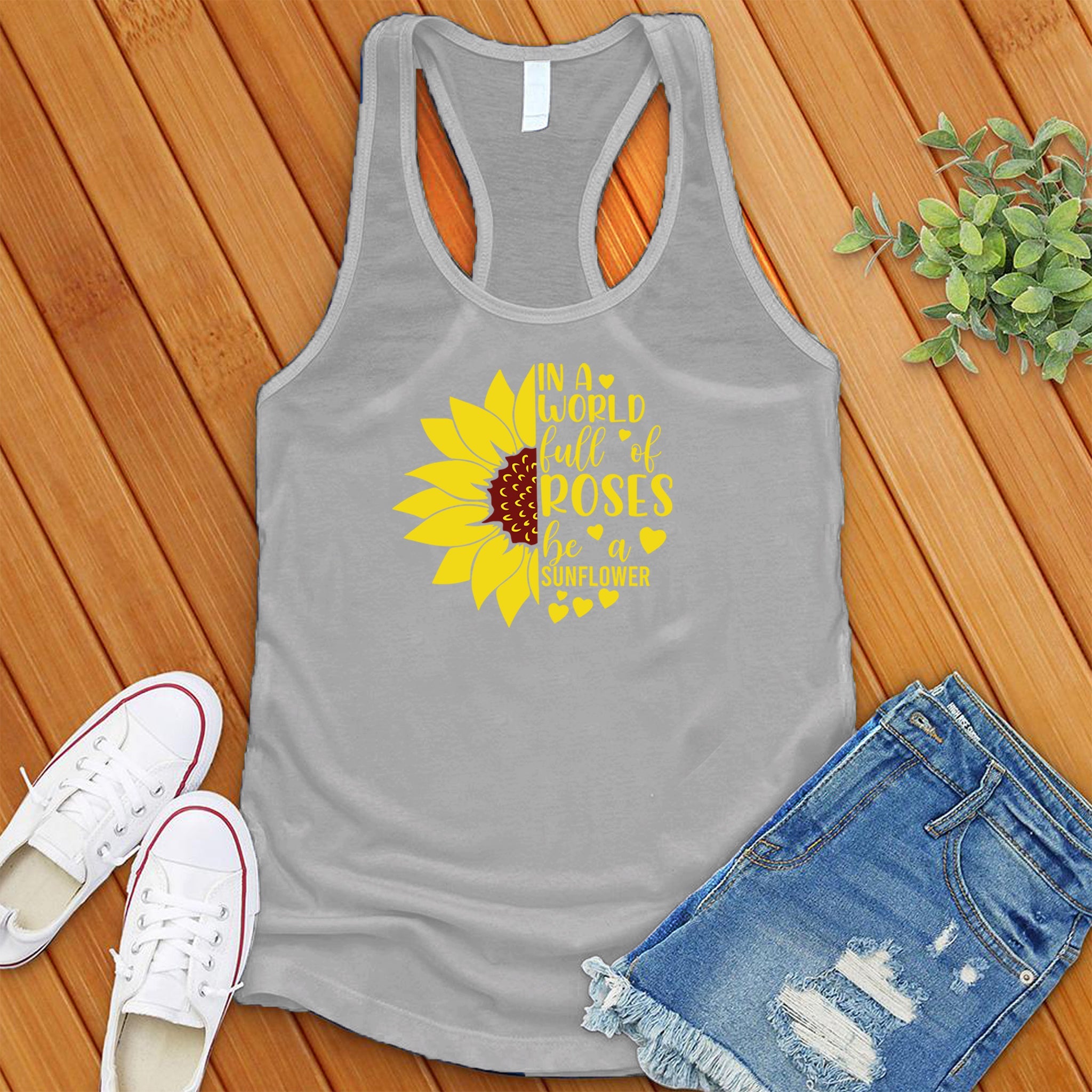 In A World Full of Roses Heart Women's Tank Top - Love Tees