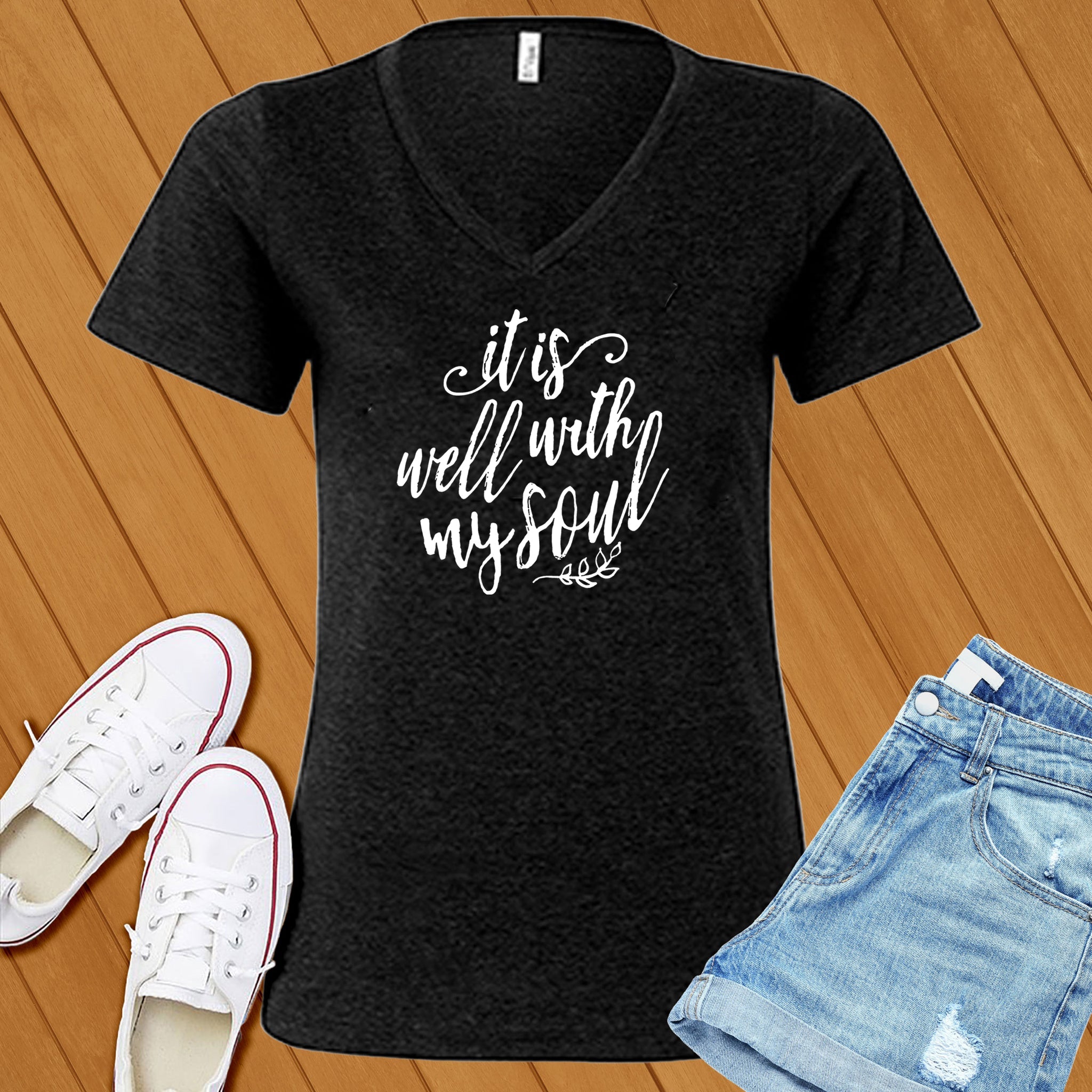 It is Well With My Soul 3 V-Neck - Love Tees