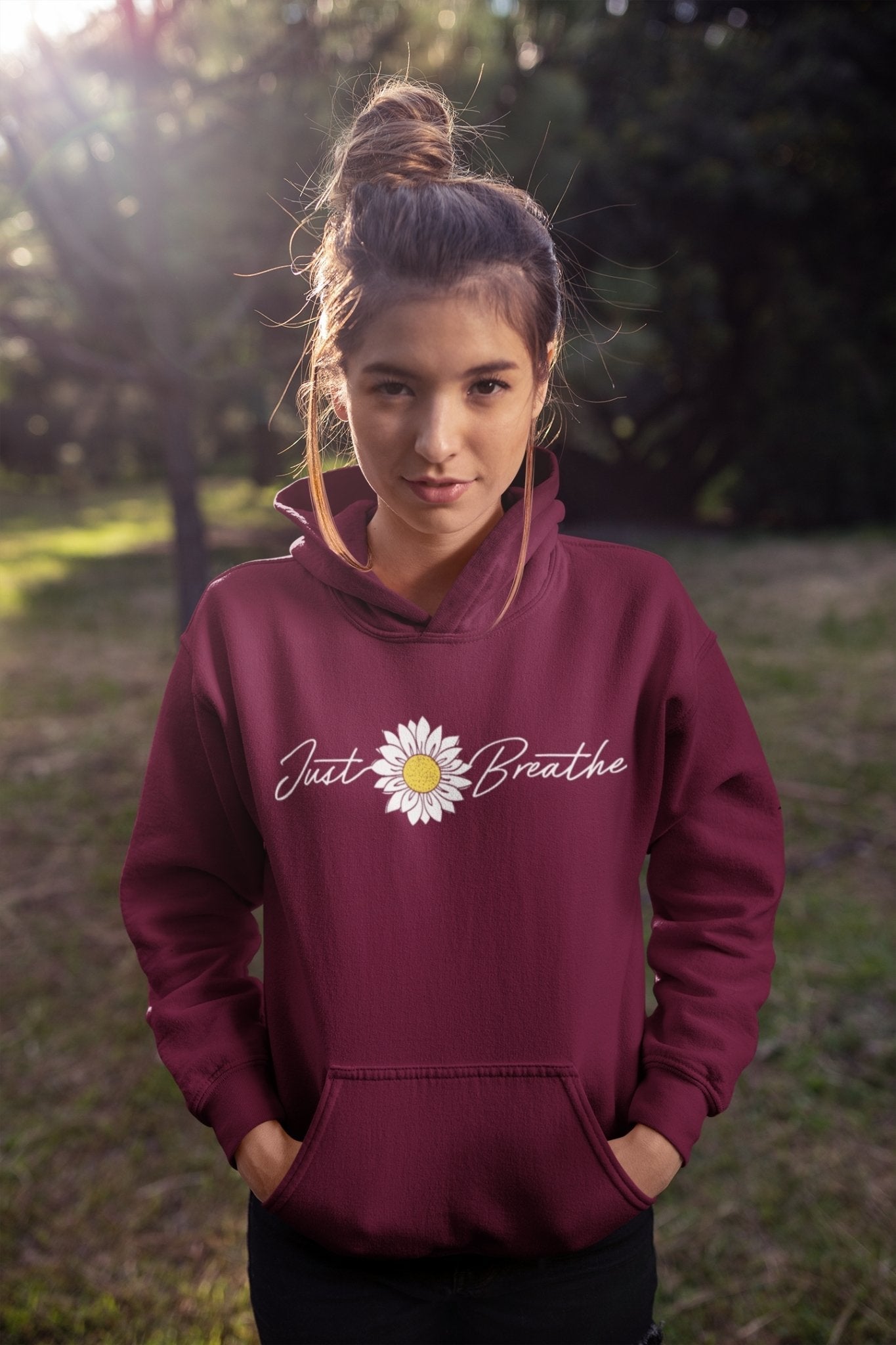 Just Breathe Flower Sweatshirt - Love Tees