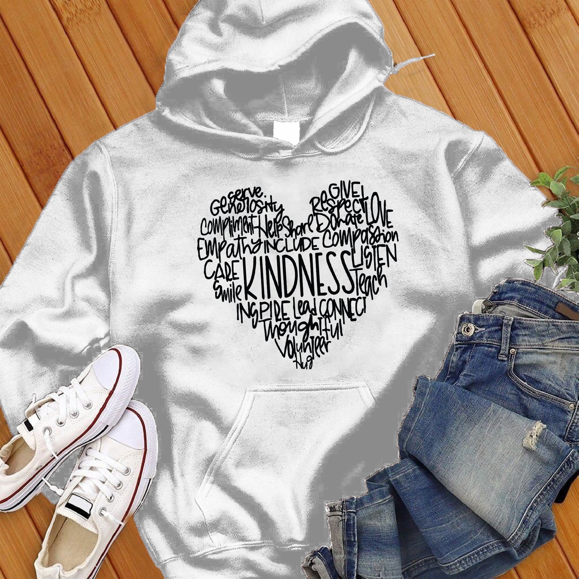 Kindness Encouragement Heart Hoodie - Love Tees