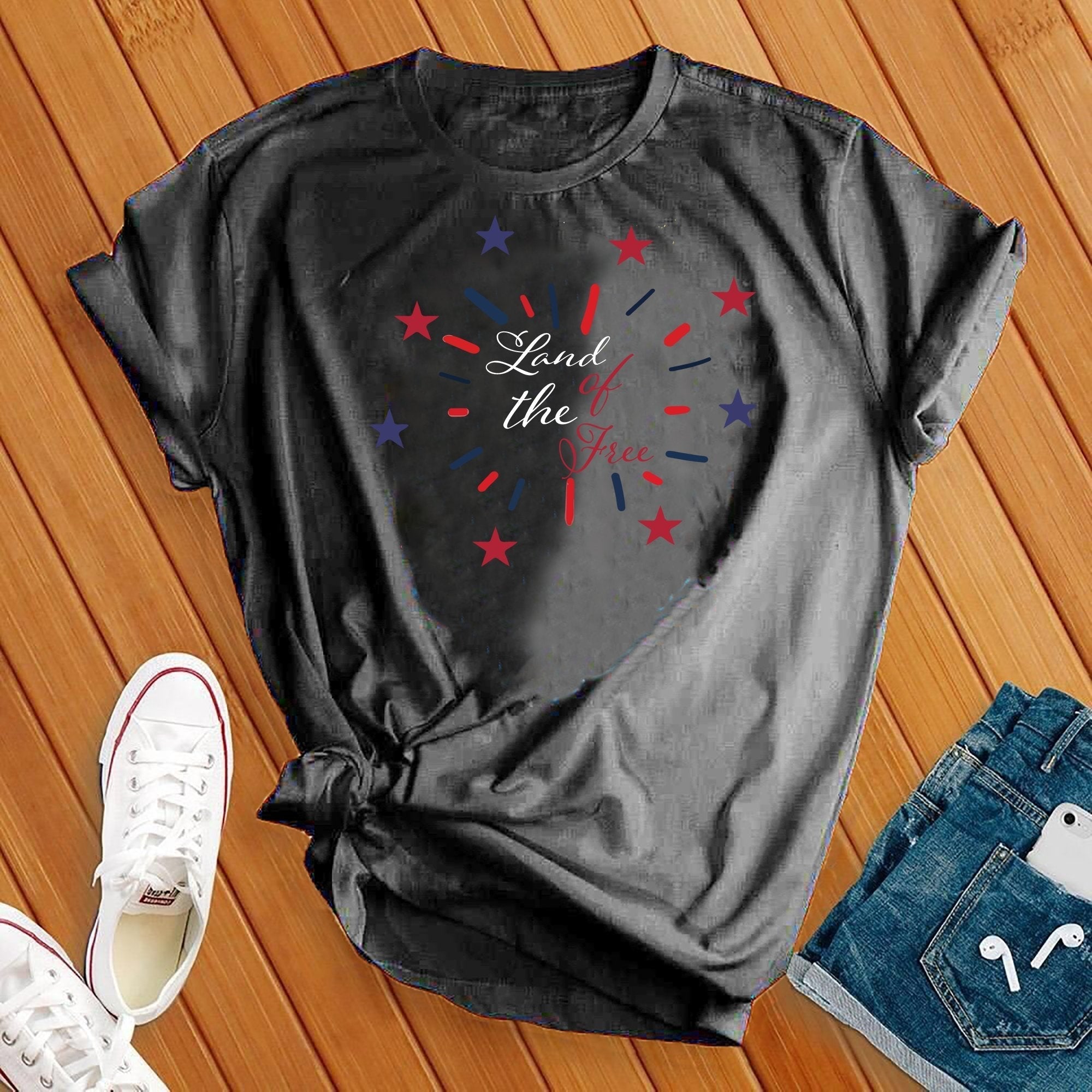 Land Of The Free Stars Tee - Love Tees