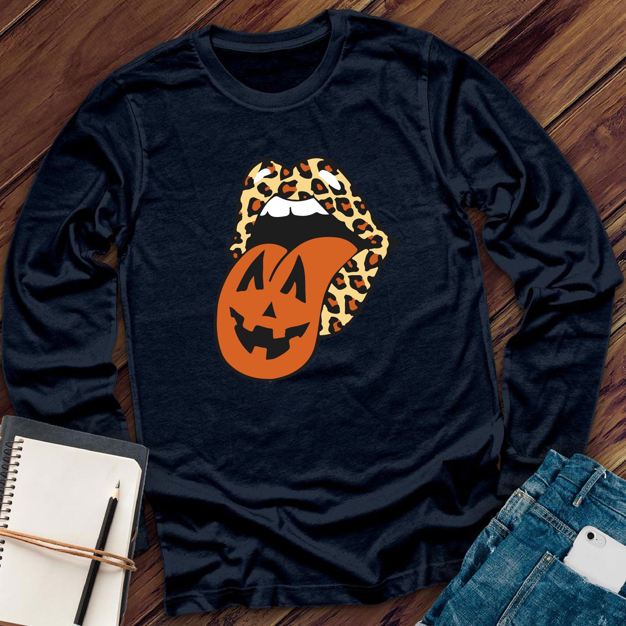 Leopard Lips Halloween Long Sleeve - Love Tees